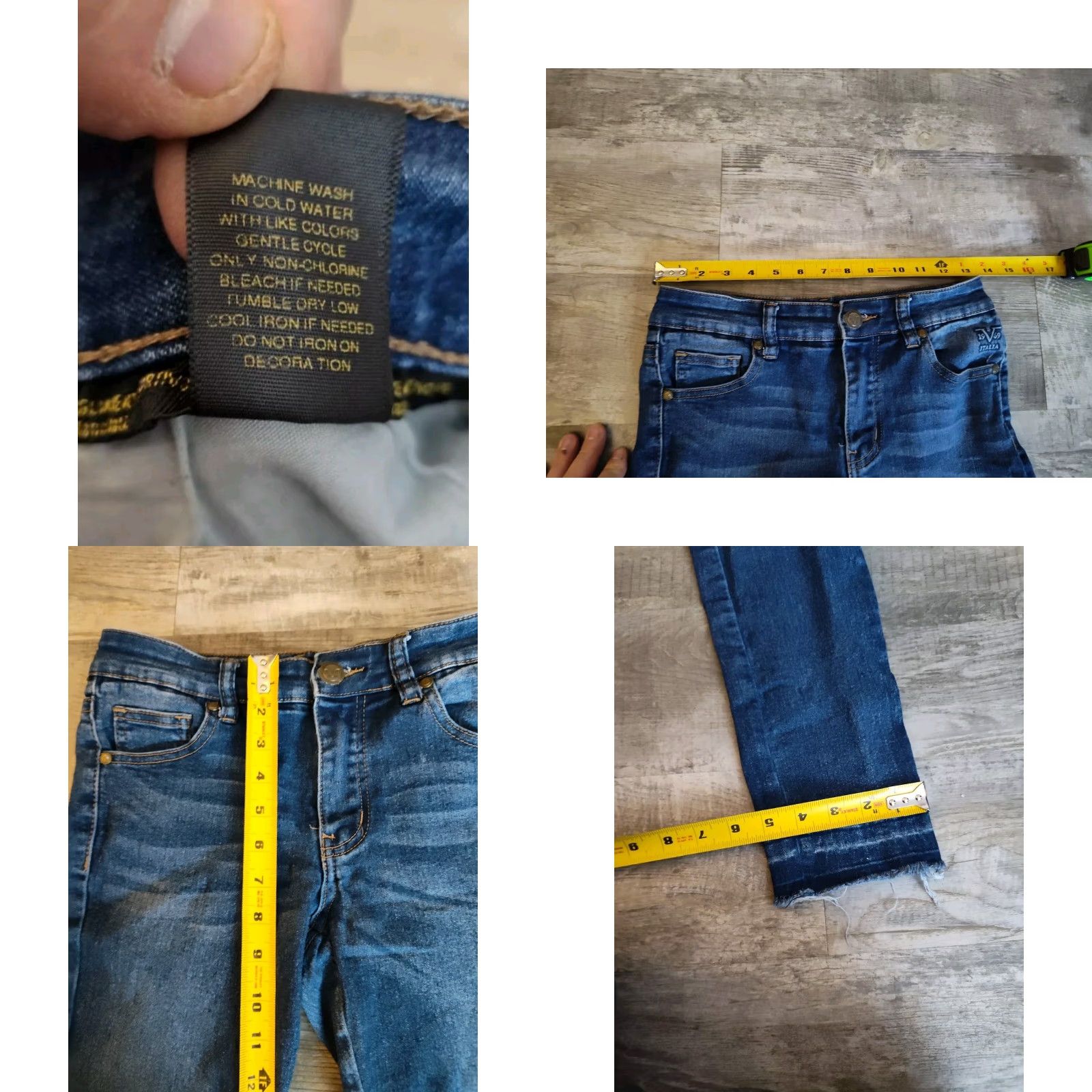 Versace Versace V1969 Italia Abbigliamento Sportivo SRL Jeans Womens 28 Blue Denim Slim Skinny Stretch Zipper Logo 31 In Inseam Vintage No Mens Womens Size 28" / US 6 / IT 42 - 9 Thumbnail