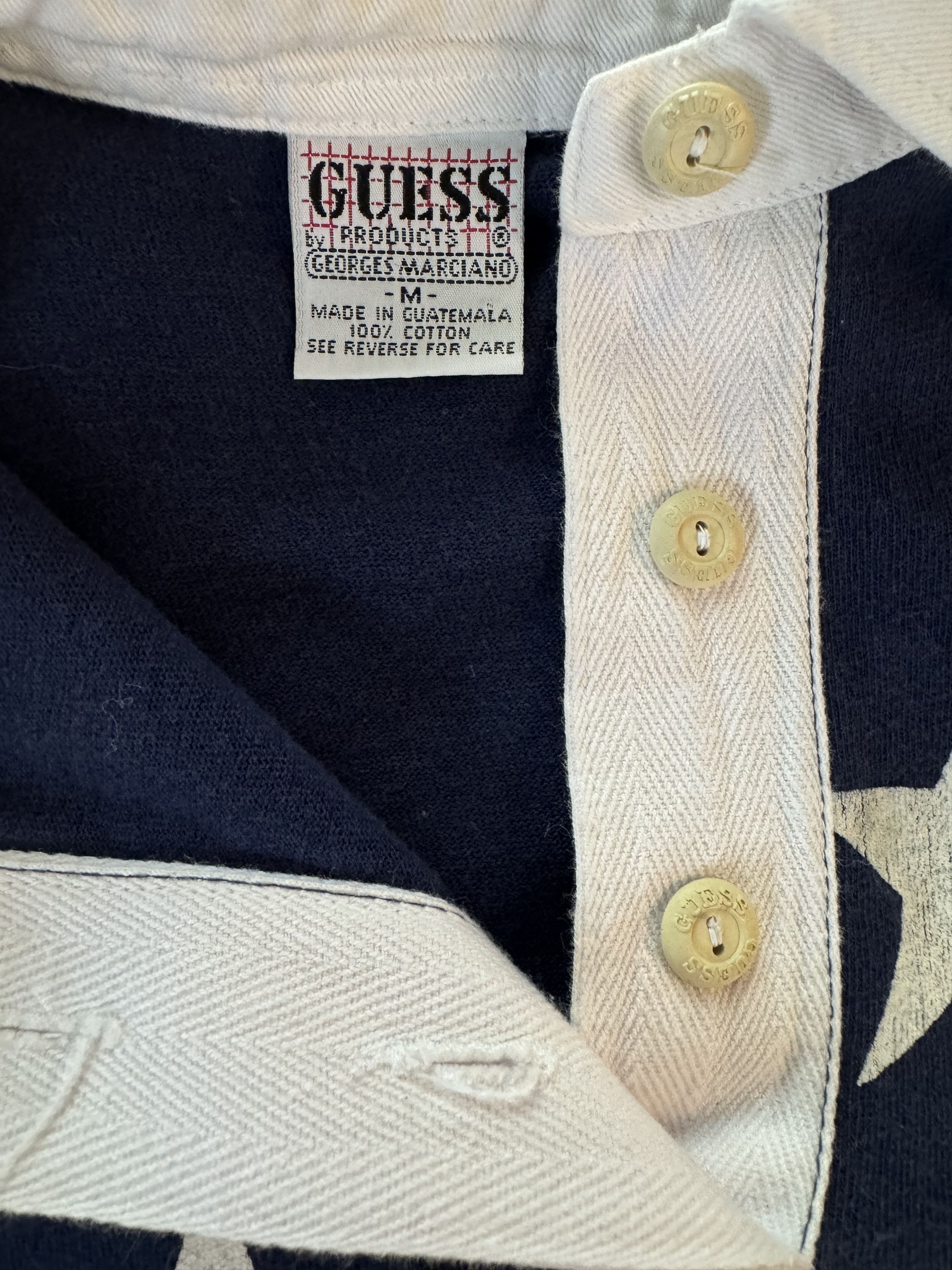 Guess Vintage 80s Guess US Flag Collared Long Sleeve Size US M / EU 48-50 / 2 - 3 Thumbnail
