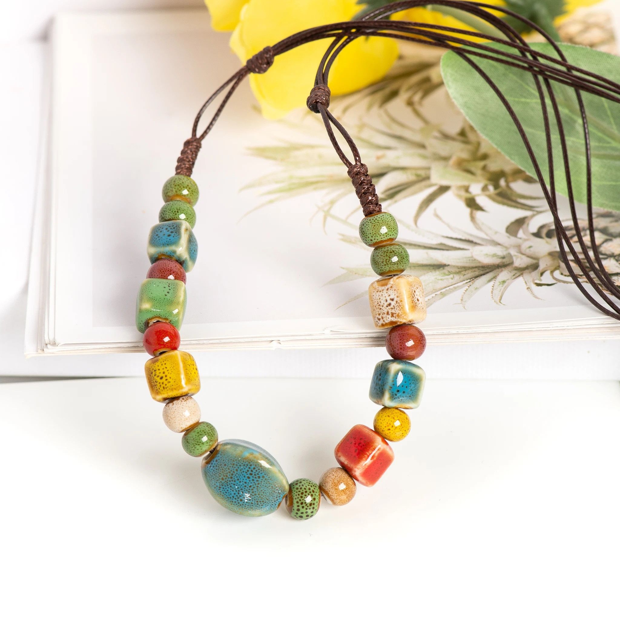 Handmade Boho Pendant Necklace Handmade Jewelry Gift For Her Size ONE SIZE - 6 Thumbnail
