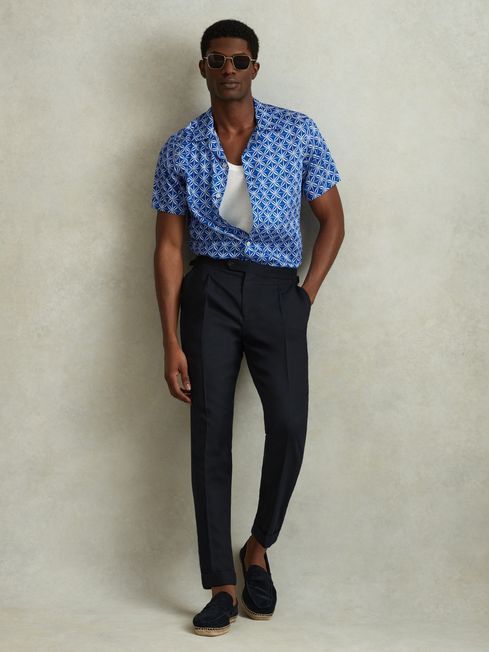 Reiss REISS (NWT was $160) CUBAN COLLAR SHIRT (Sz. S) Size US S / EU 44-46 / 1 - 3 Thumbnail