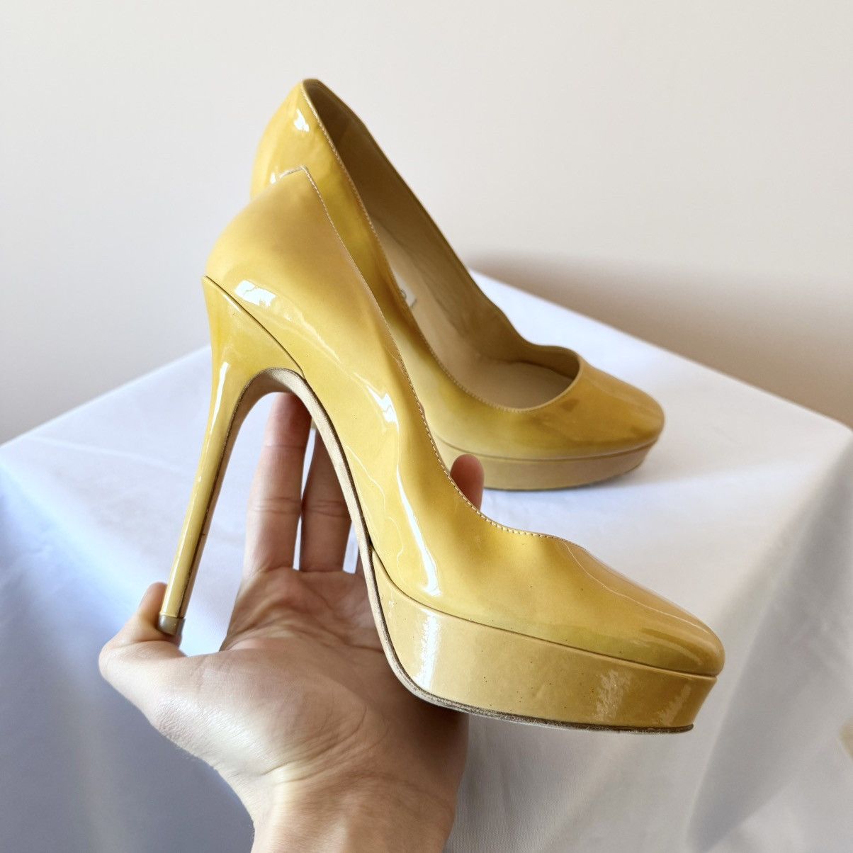 Jimmy Choo Jimmy Choo Patent Leather Alex Platform Pumps Size 7 Size US 7 / IT 37 - 7 Thumbnail