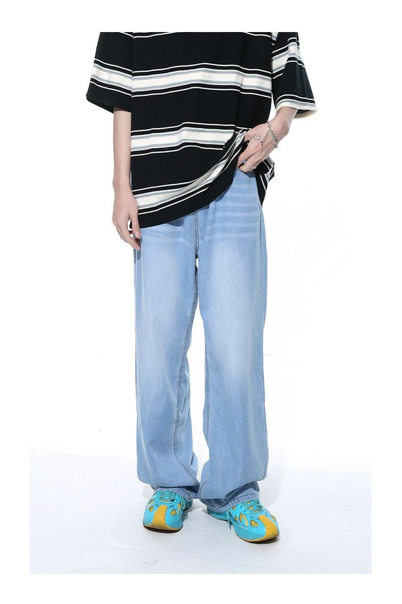 Japanese Brand American clean fit washed straight leg loose jeans Size US 32 / EU 48 - 3 Thumbnail