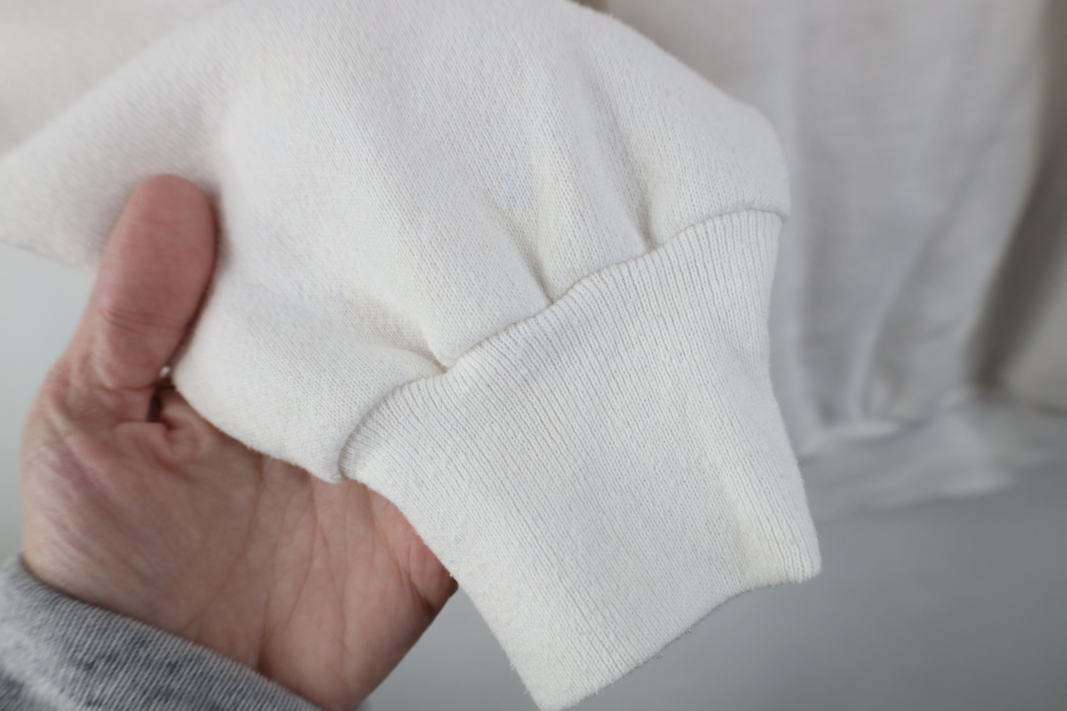 Vintage Vintage 90s Streetwear Blank Crewneck Sweatshirt White Size L / US 10 / IT 46 - 8 Thumbnail