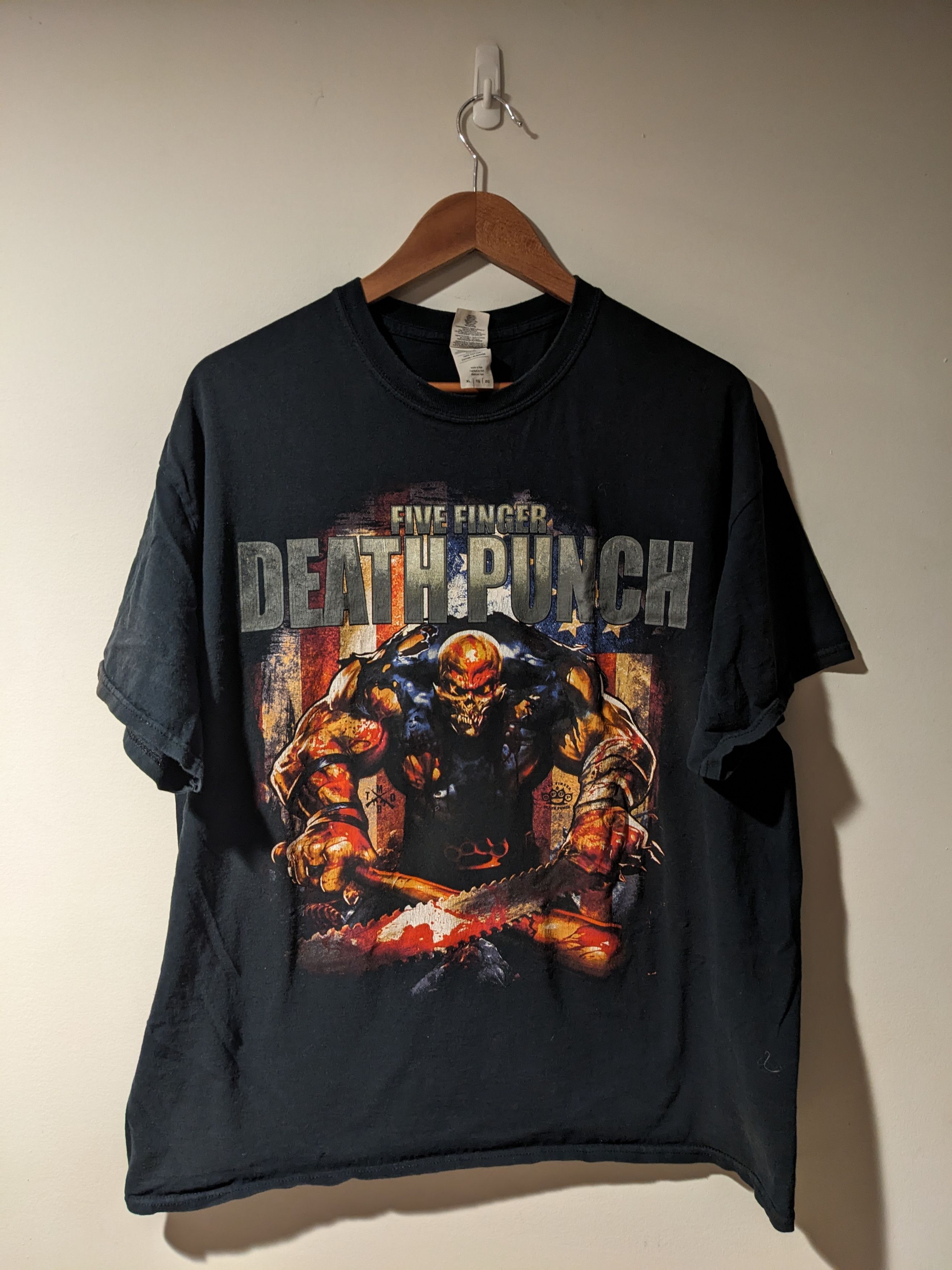 Band Tees × Vintage Vintage Five Finger Death Punch Tour Band Music T-Shirt Size US XL / EU 56 / 4 - 1 Thumbnail
