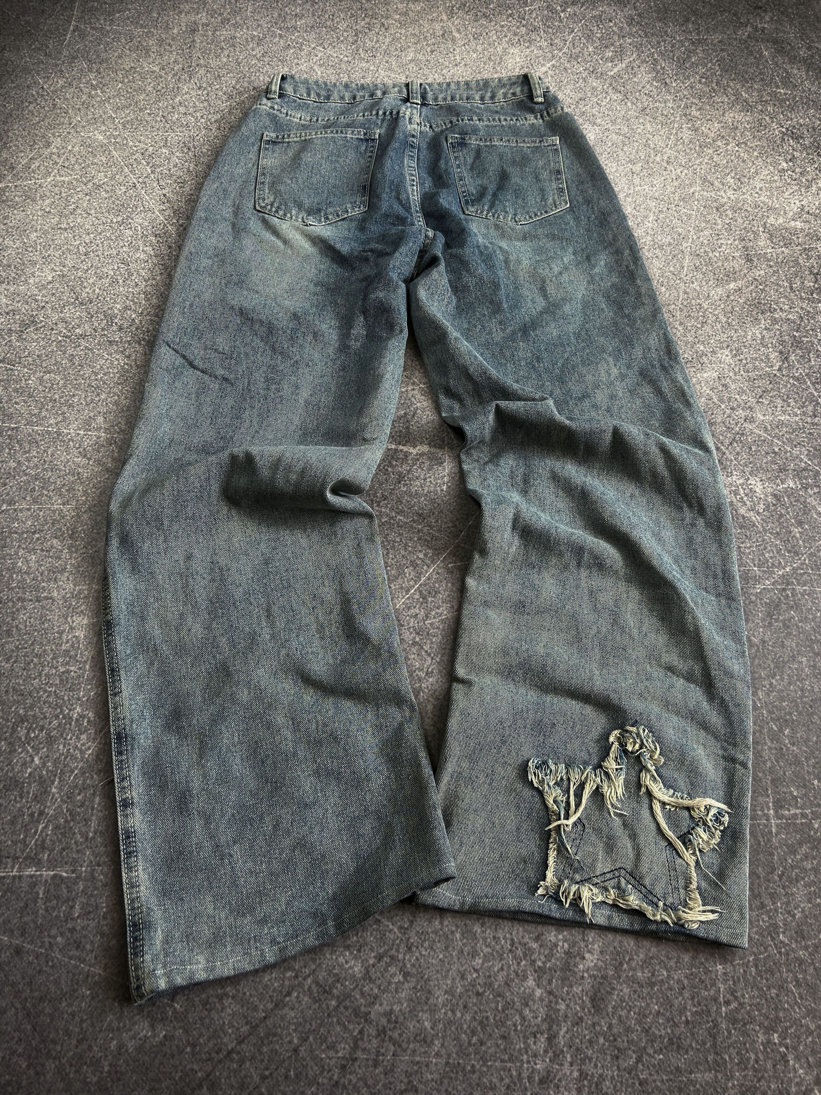 Vintage Streetwear Japanese Washed Faded Jeans Like Balenciaga Y2K Size US 28 / EU 44 - 4 Thumbnail