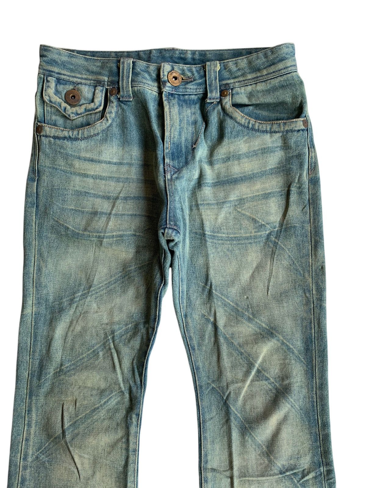 Kapital FLARE💥JAPANESE PUNK STYLE UNKNOWN RUSTY DISTRESSED DENIM🎌☠️ Size US 30 / EU 46 - 5 Thumbnail