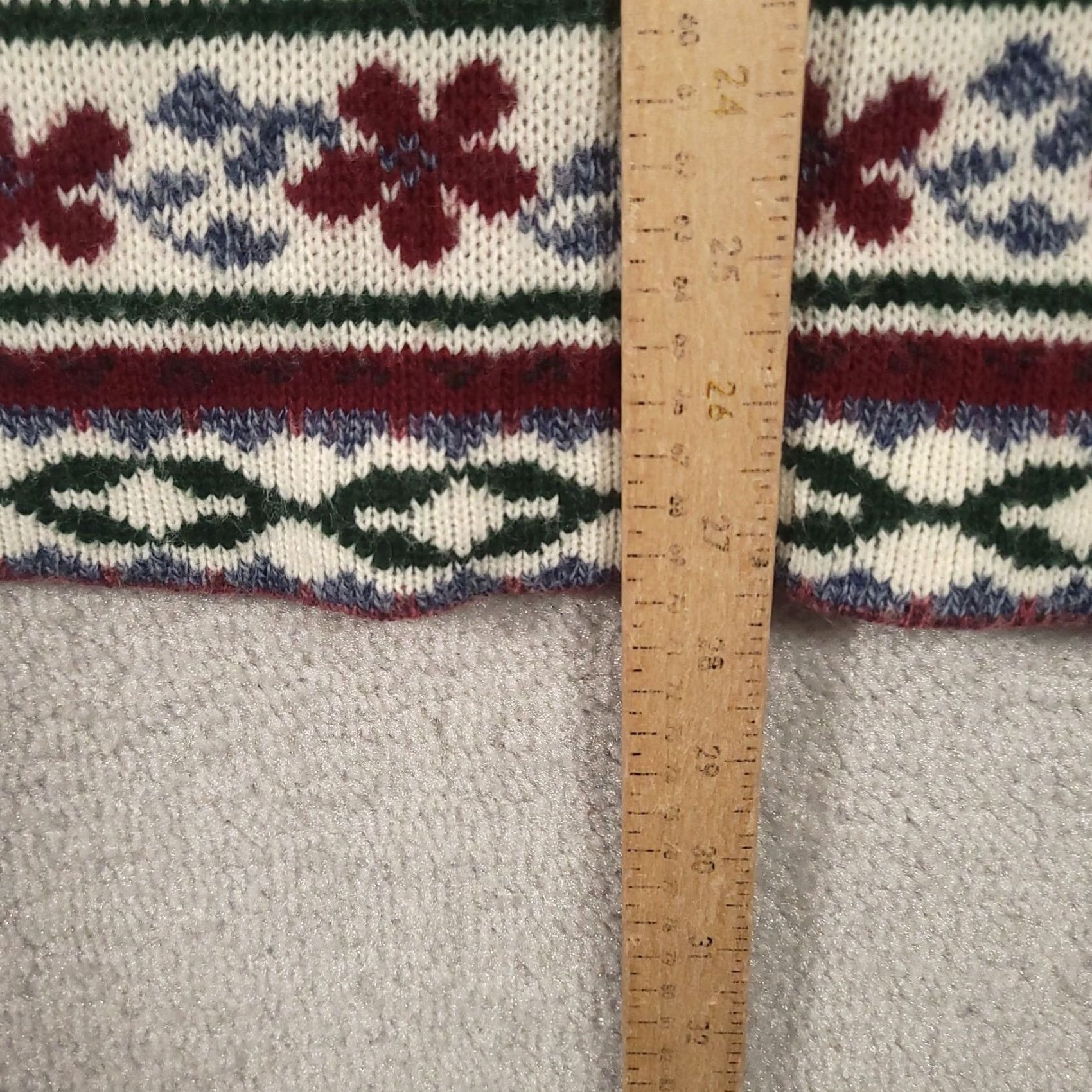 Vintage VINTAGE Carriage Court Floral Sweater Women Medium Knit Pullover Cottagecore 80s Crew Neck Long Sleeve All Seasons White Regular Womens Size M / US 6-8 / IT 42-44 - 6 Thumbnail