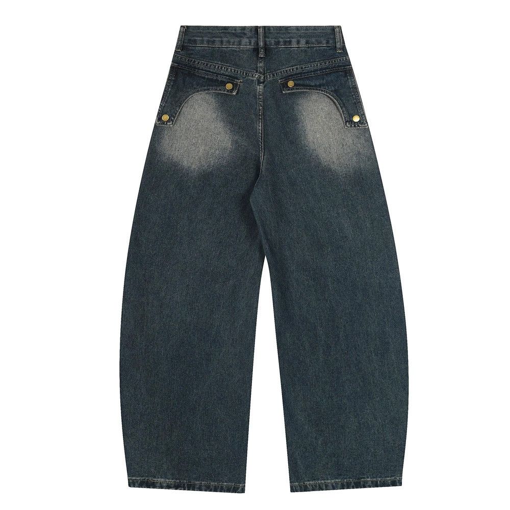 Vintage Men's embroidered patchwork raw edge loose scimitar jeans Size US 32 / EU 48 - 2 Thumbnail