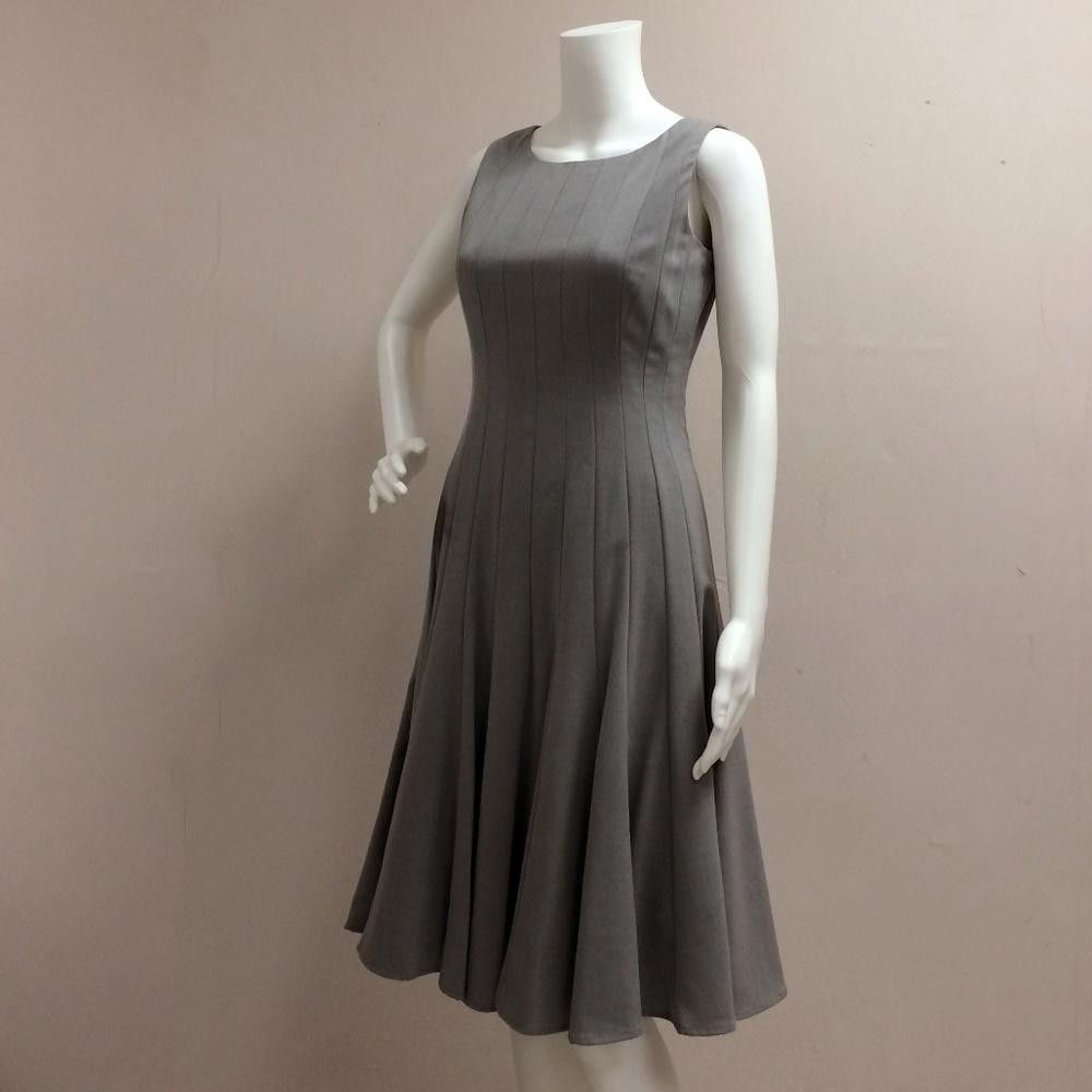 Calvin Klein Calvin klein Grey Pleated Dress Size XS / US 0-2 / IT 36-38 - 1 Thumbnail