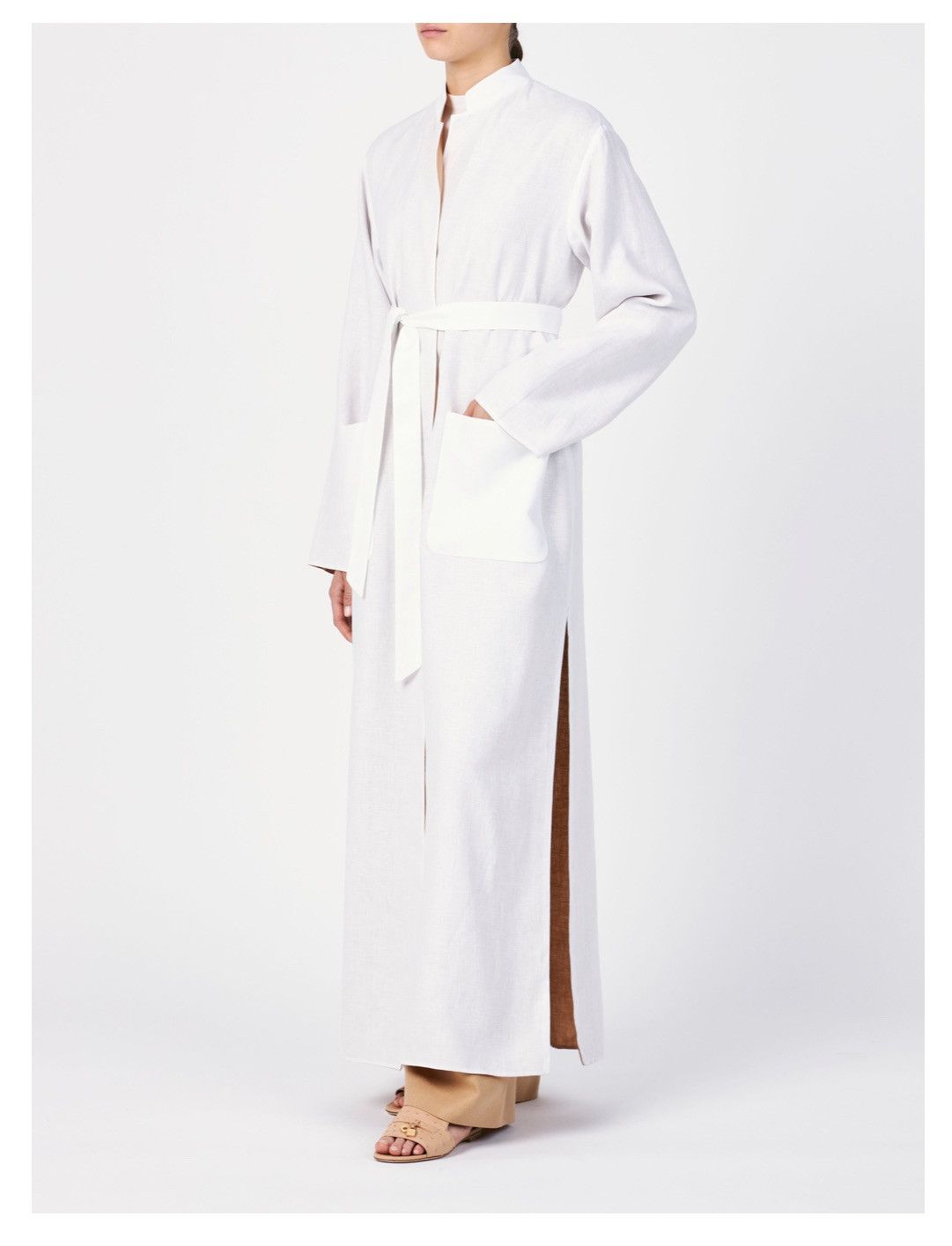 Loro Piana o1srvl11e0425 FAN8396 Reversible Coat in Camel & White Size M / US 6-8 / IT 42-44 - 5 Thumbnail