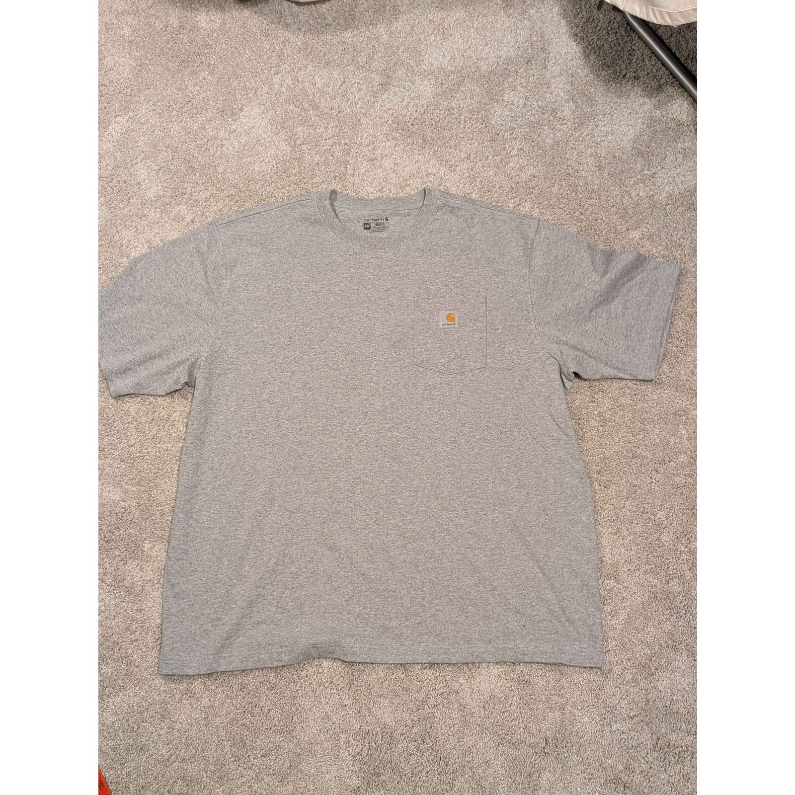 Carhartt Carhartt Pocket T Shirt Size 2XL Light Grey Loose Fit Size US XXL / EU 58 / 5 - 1 Thumbnail