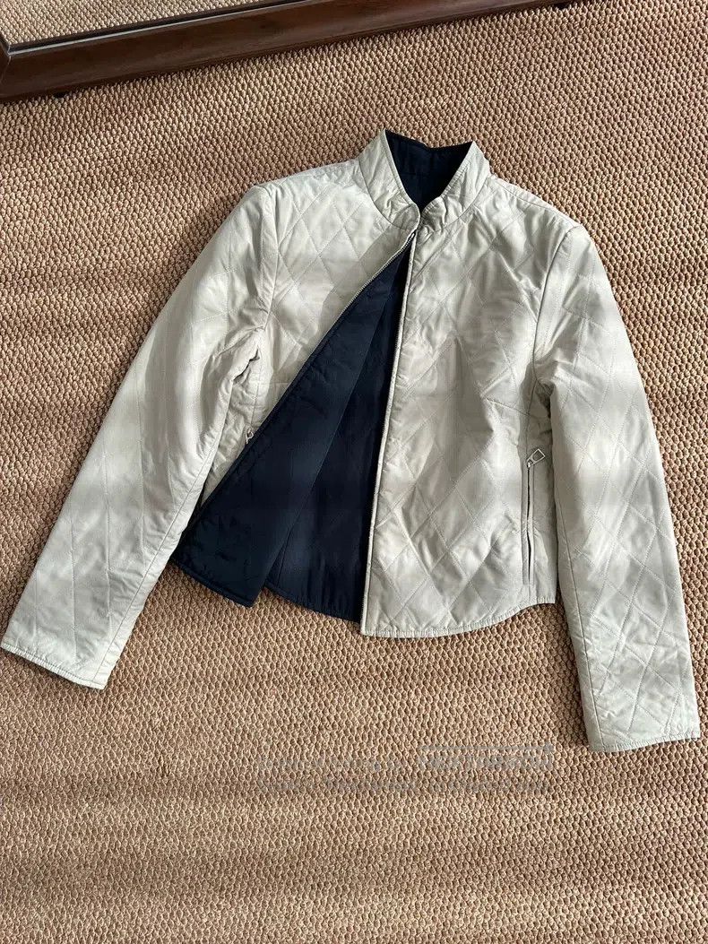 Hermes Hermes Bicolor simple chevron pattern cotton coat jacket, Size M / US 6-8 / IT 42-44 - 3 Thumbnail