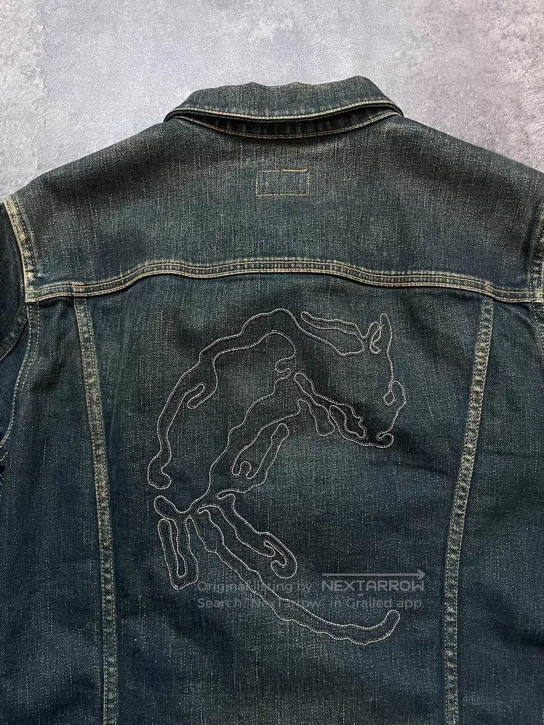 Saint Laurent Paris Saint Laurent Paris Crystal Fox Denim Jacket Size US XL / EU 56 / 4 - 8 Thumbnail