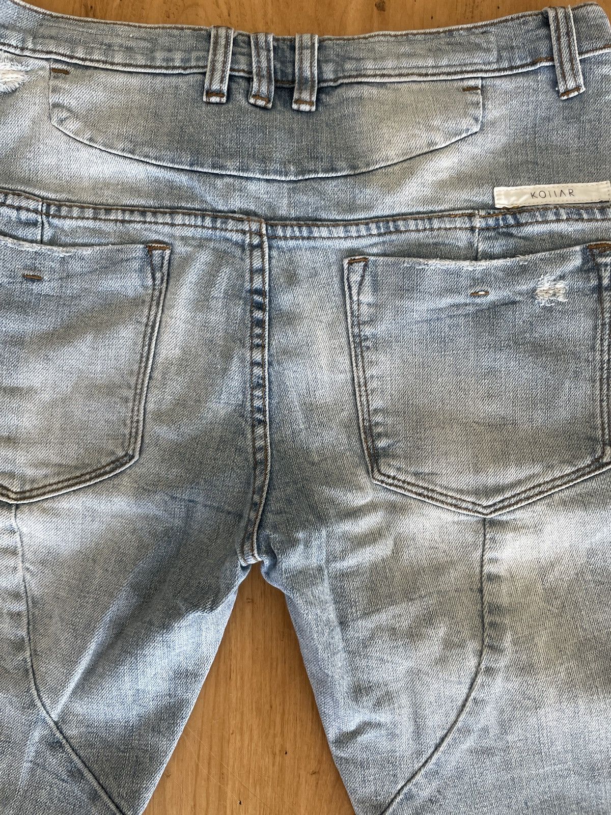Kollar Clothing Light Blue skinny denim with distressing Size US 32 / EU 48 - 4 Thumbnail