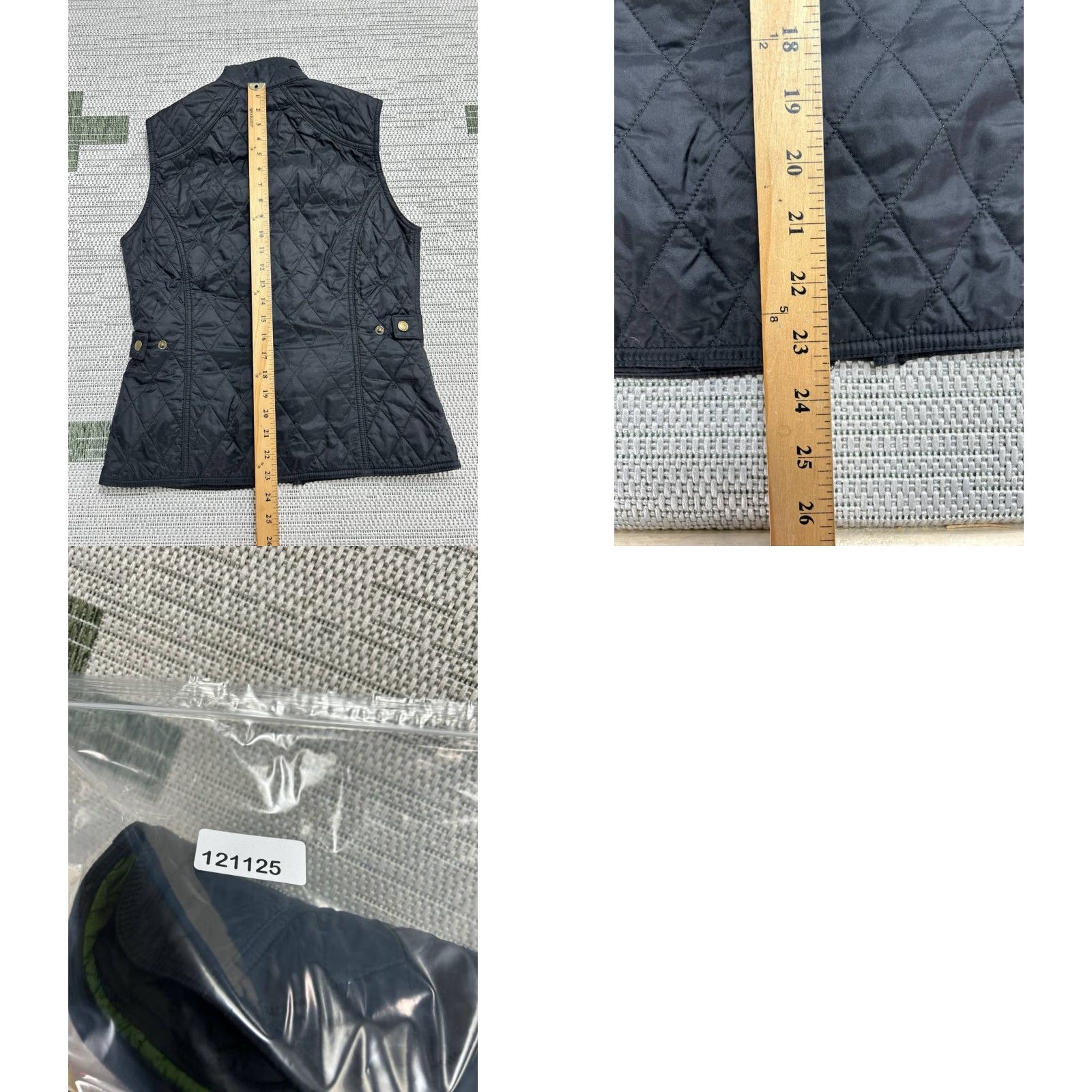 Barbour Barbour Vest Womens 6 Black Diamond Quilted Insulated Liddesdale Gilet Short Sleeveless Zip Snap Barbour Size M / US 6-8 / IT 42-44 - 8 Thumbnail