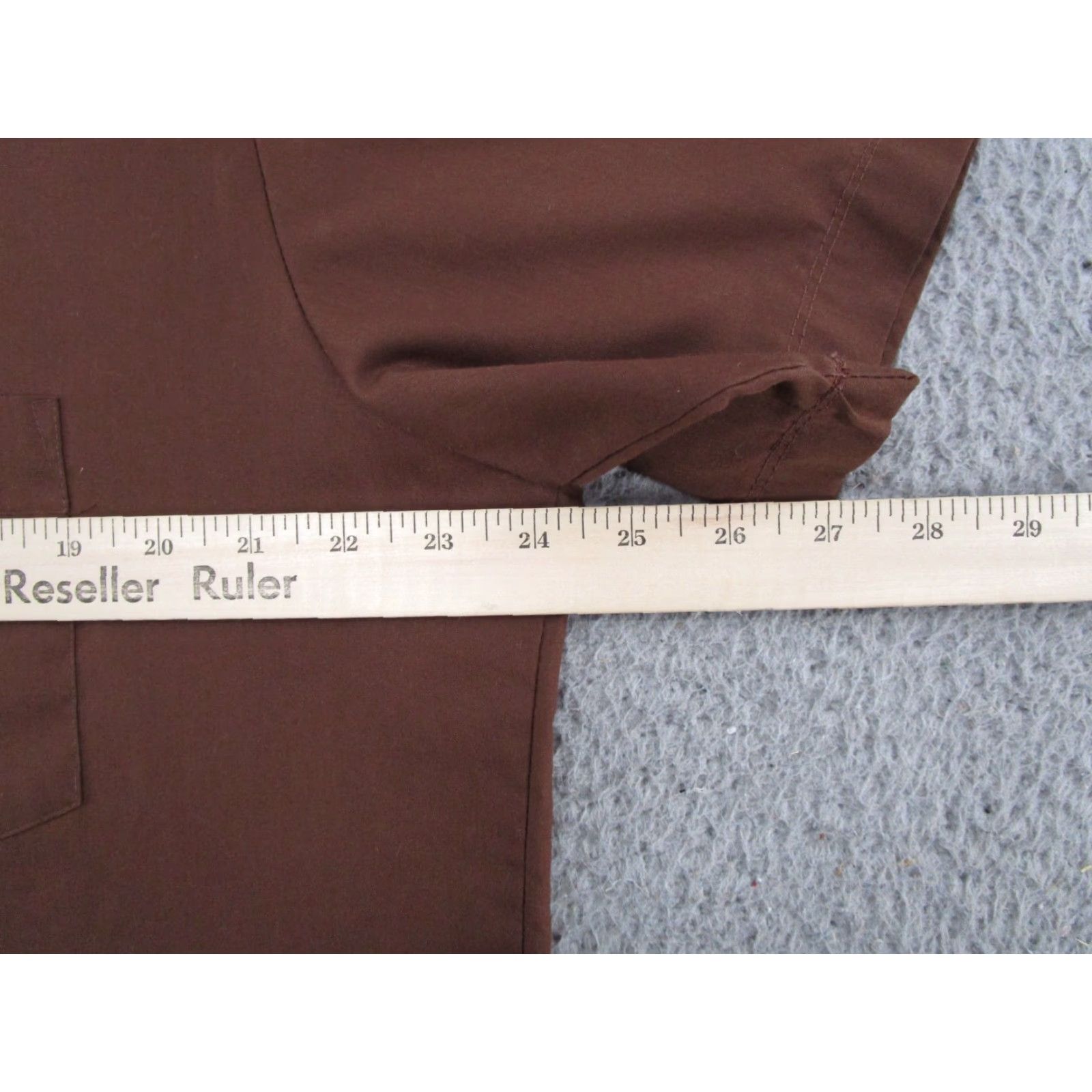 JCPenney VINTAGE JC Penney Long Sleeve Shirt M Brown Disco 70s 80s Retro Button-Front Mens Womens Size US M / EU 48-50 / 2 - 5 Thumbnail
