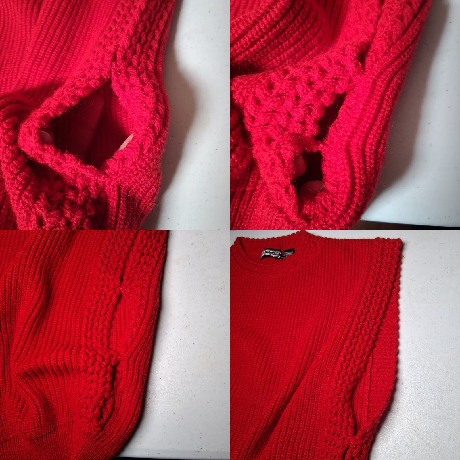 Etro Vintage Winks Lane 80s Retro Sweater Vest Red Ribbed Knit Womens Size 38 Size XS / US 0-2 / IT 36-38 - 8 Thumbnail