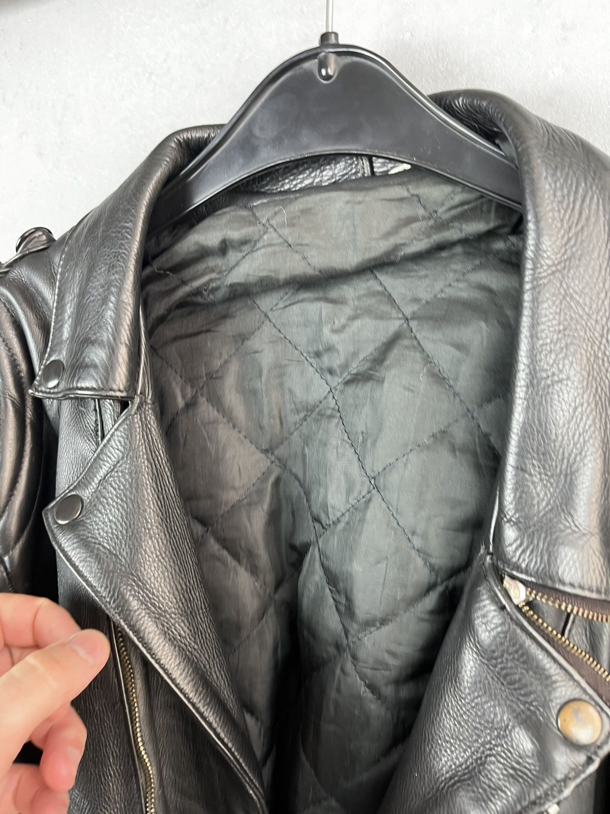 Genuine Leather × Leather × Vintage Leather Jacket vintage 90s Kurt Cobain style Size US L / EU 52-54 / 3 - 8 Thumbnail