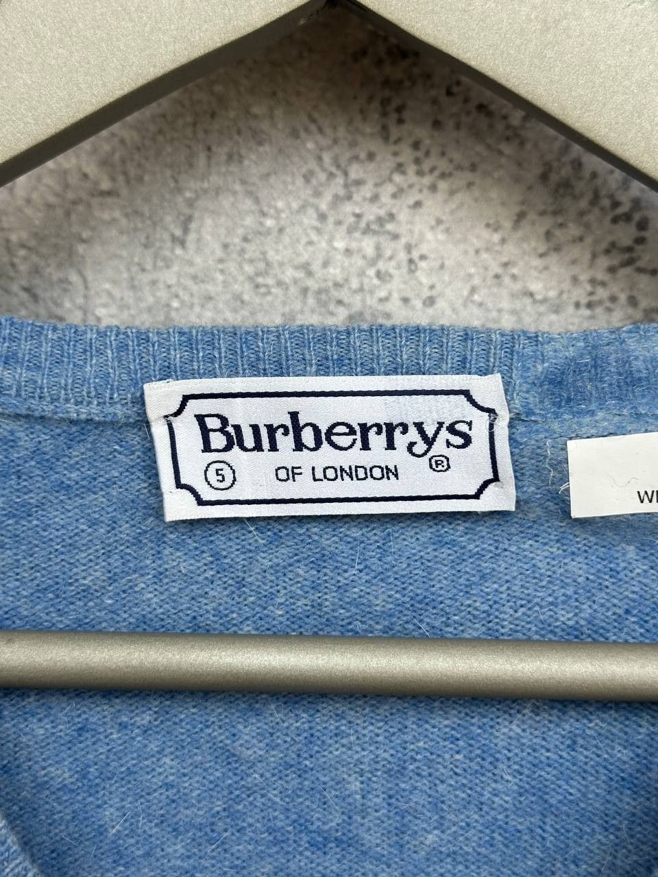 Burberry Burberrys Vintage 90s V-Neck Angora Wool Sweater Jumper Size US L / EU 52-54 / 3 - 11 Thumbnail
