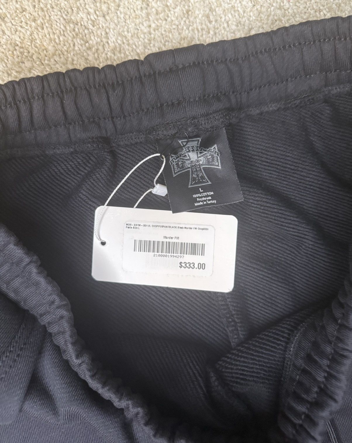 murd333r.fm Murd333r.fm Chopper Sweatpants (Black) Size US 34 / EU 50 - 5 Thumbnail