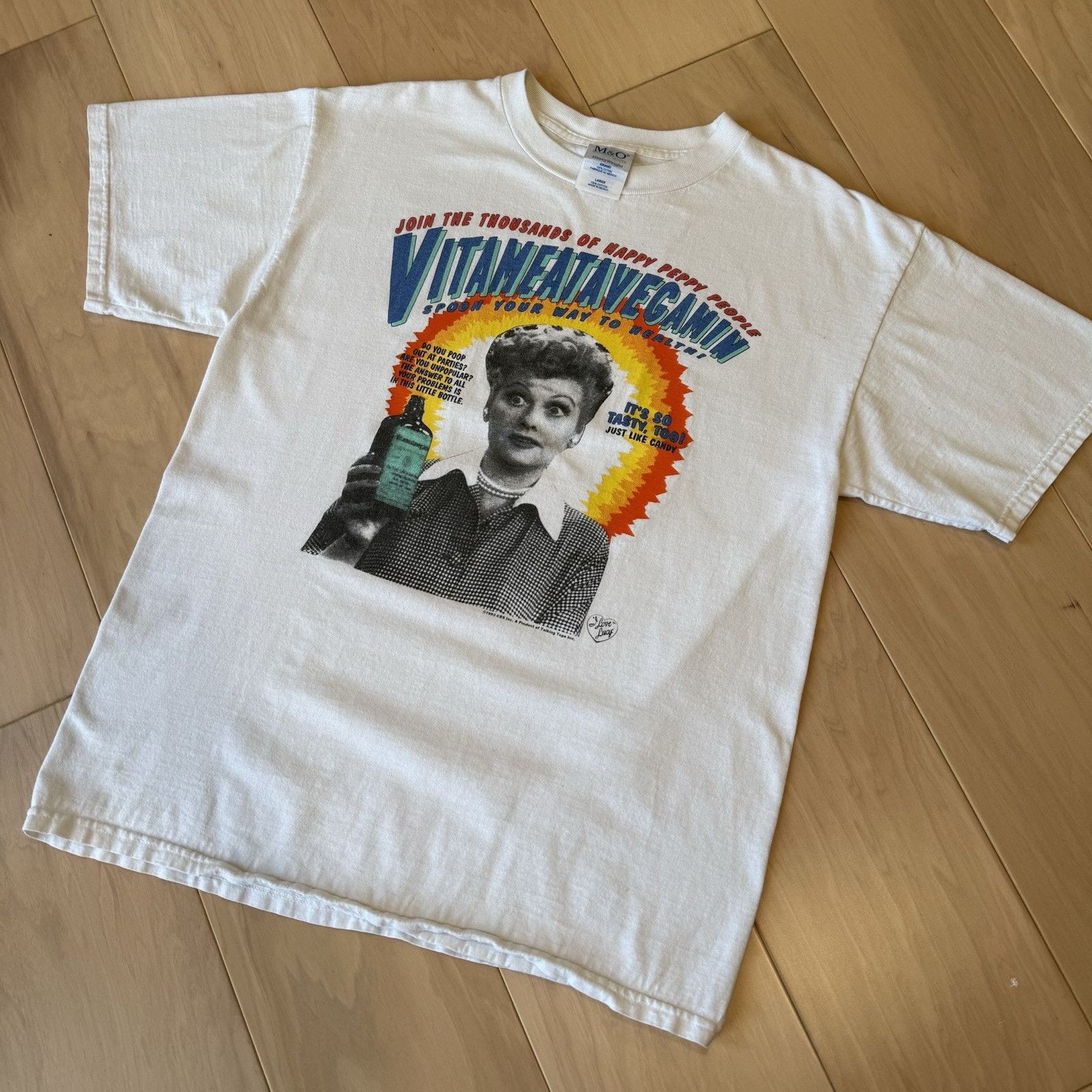 Vintage Vintage I Love Lucy Shirt Large White 90s CBS TV Promo Size US L / EU 52-54 / 3 - 8 Thumbnail