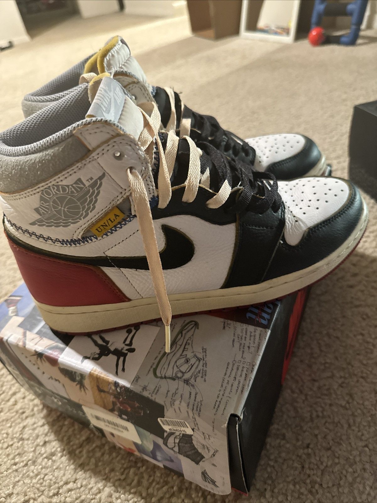 Jordan Brand × Union LA Union x Jordan 1 NRG Black Toe Size US 8.5 / EU 41-42 - 2 Thumbnail