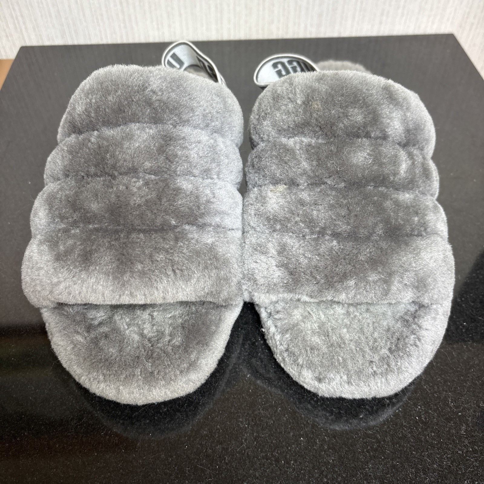 Ugg UGG Fluff Yeah Slide Slippers Womens Size 8 US 1095119 Gray Size US 8 / IT 38 - 2 Thumbnail