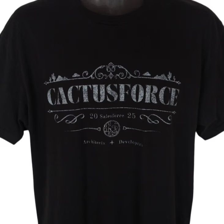 Vintage Cactusforce Salesforce T Shirt Mens Large Black 2025 Community Conference Size US L / EU 52-54 / 3 - 2 Thumbnail