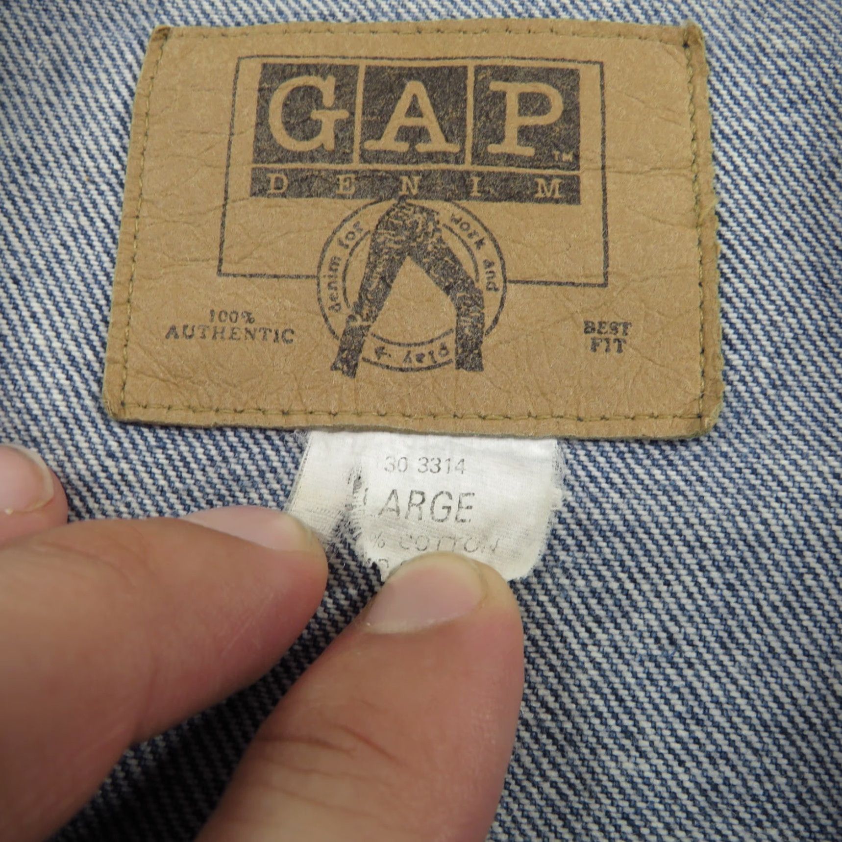 Gap VINTAGE Gap Jacket Mens M Denim Trucker Workwear Made in USA 80s 90s Biker Style, Distressed, Short. Size US M / EU 48-50 / 2 - 5 Thumbnail