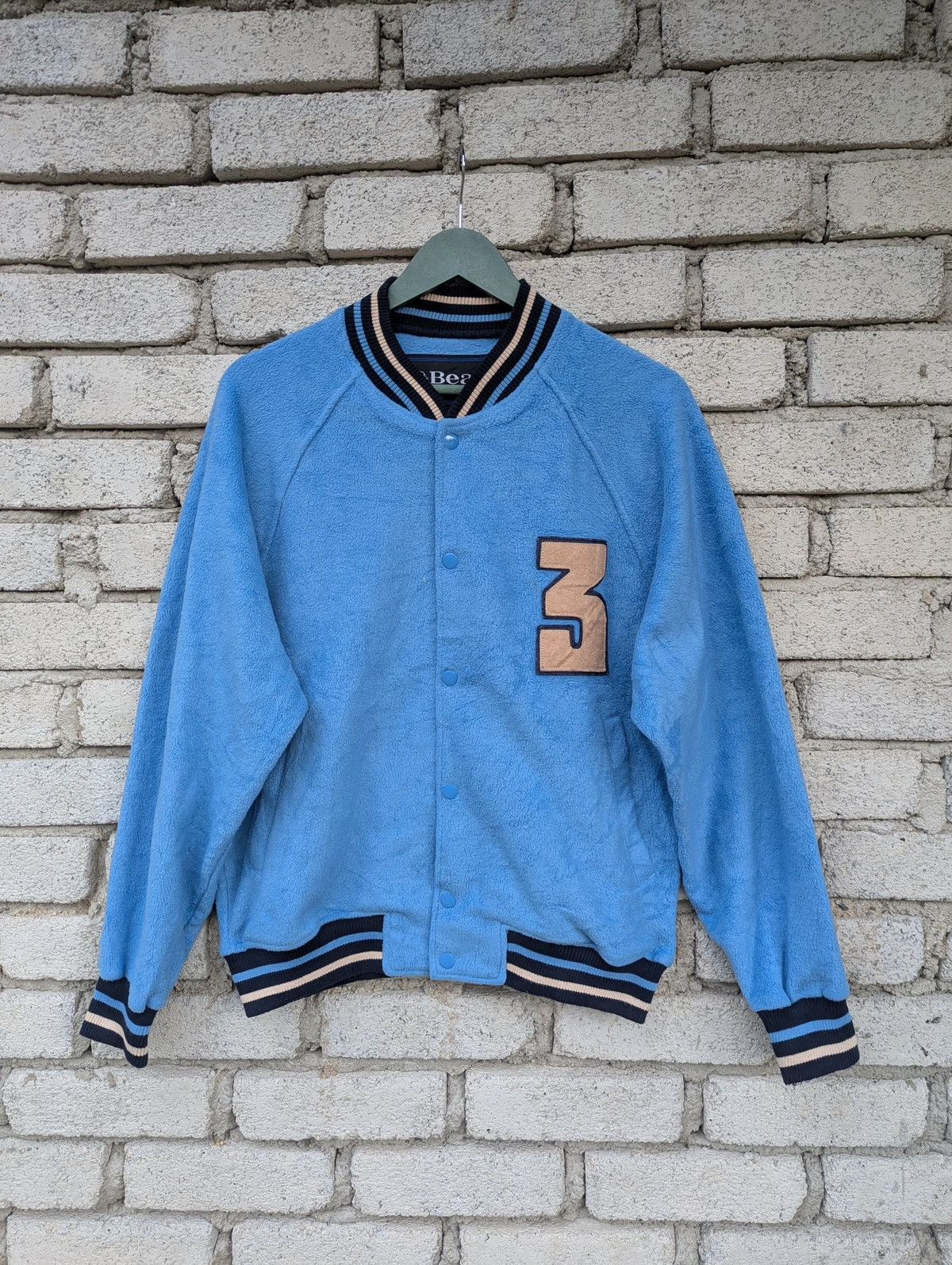 Other Bear Varsity Jacket Light Blue Fleece Letterman Style Size US M / EU 48-50 / 2 - 1 Thumbnail