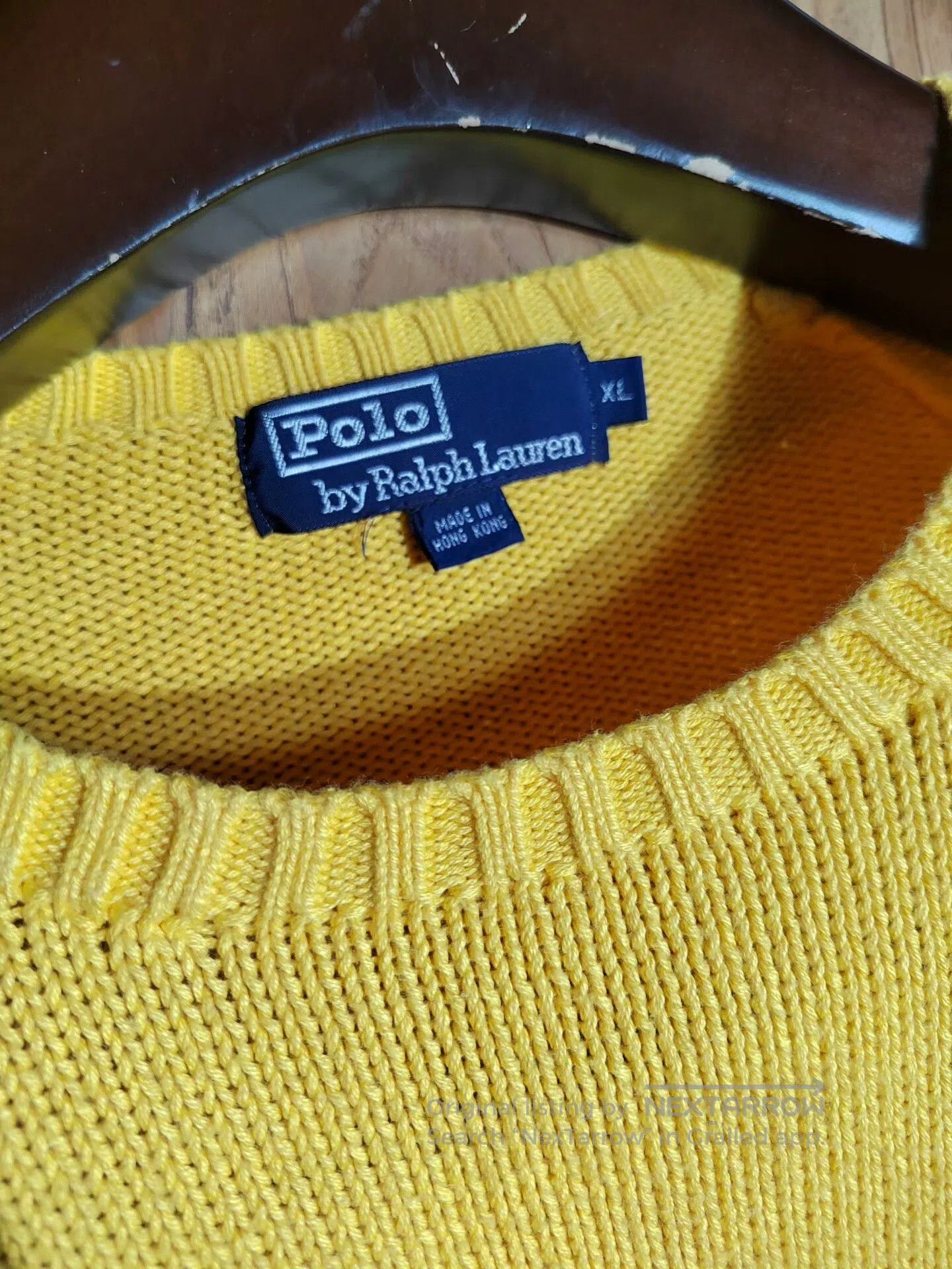 Polo Ralph Lauren Ralph Lauren Yellow Cotton Sweater XL. Size US XL / EU 56 / 4 - 2 Thumbnail