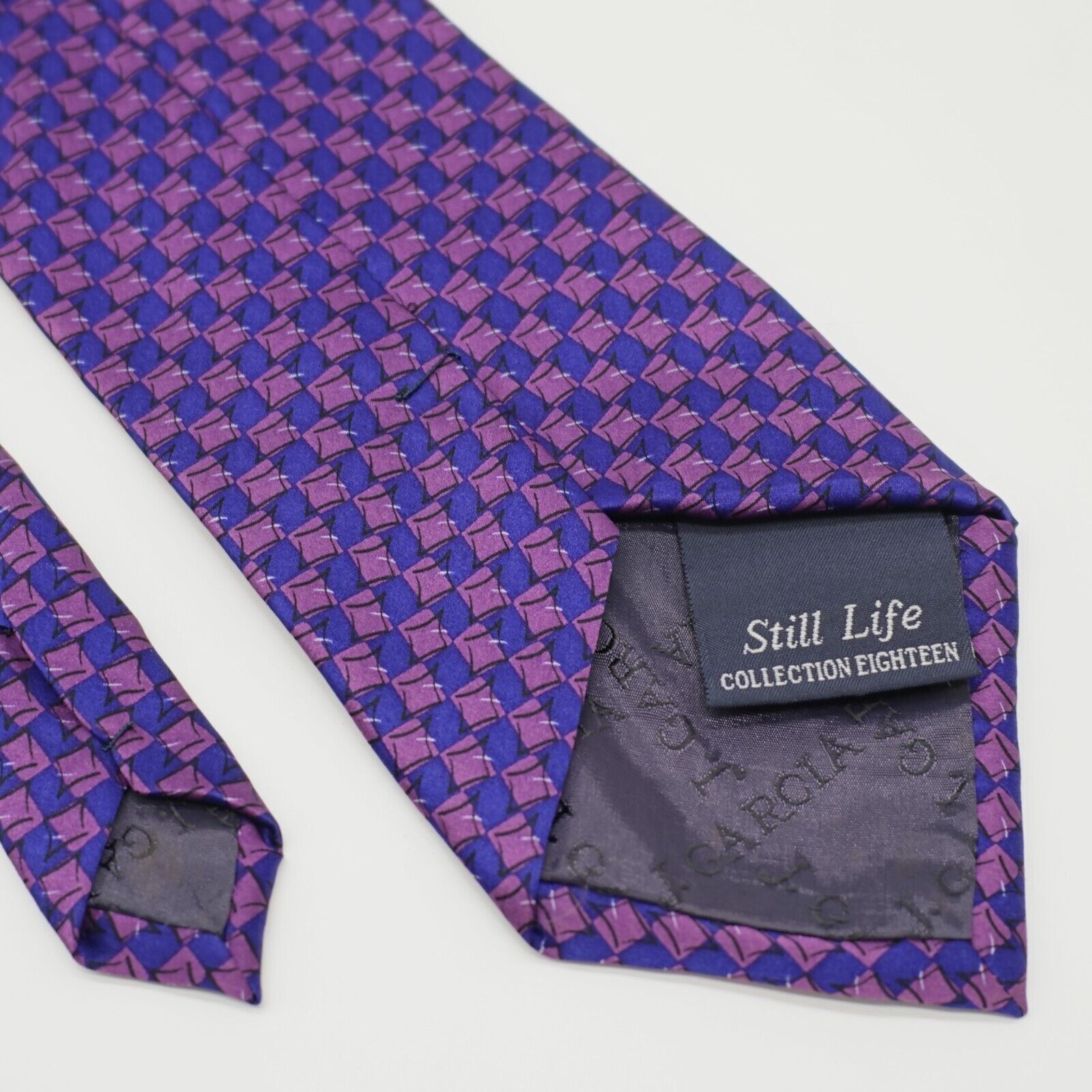 Vintage J. Garcia Purple Blue Print Still Life Collection 18 Geometr Size ONE SIZE - 6 Thumbnail