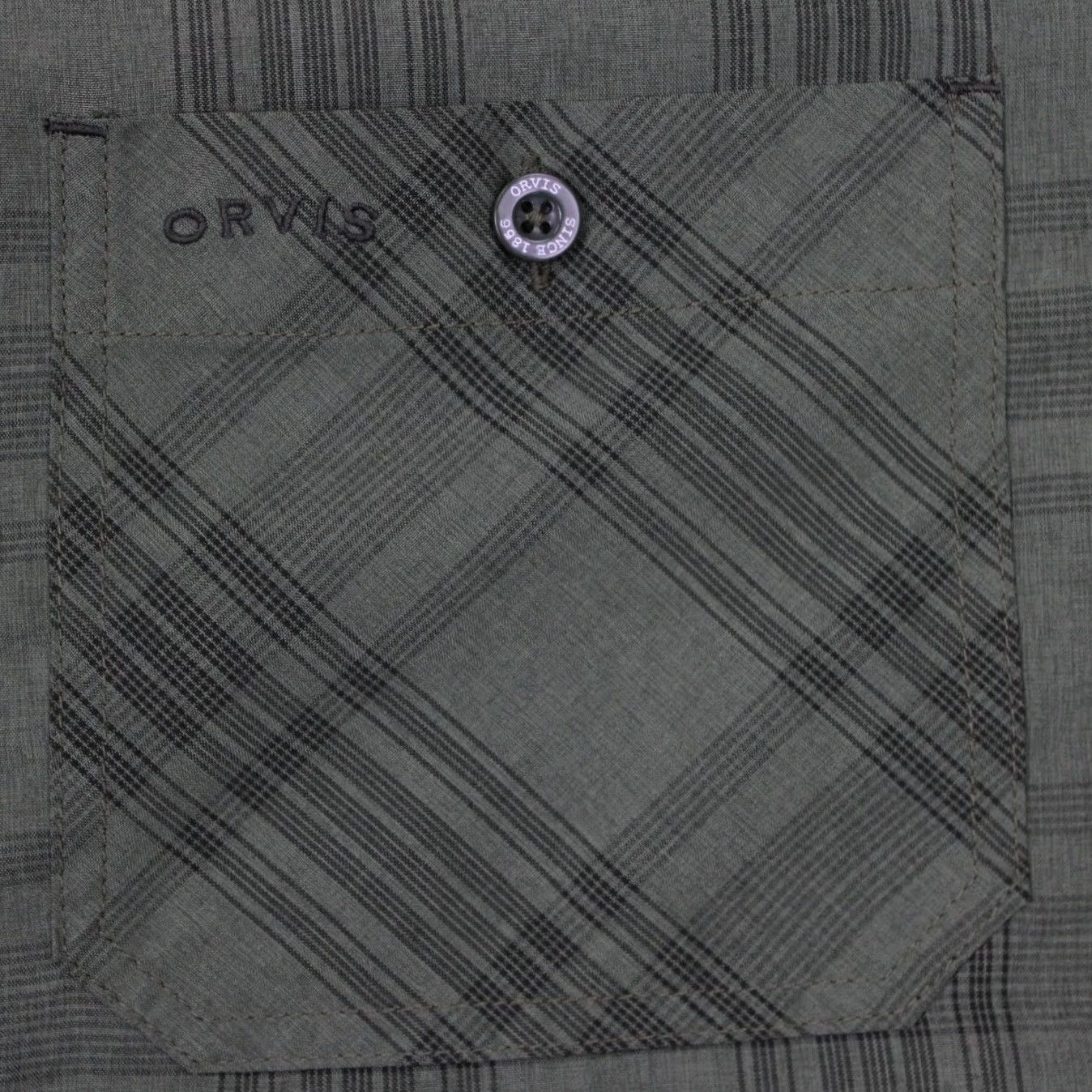 Orvis Orvis Shirt Mens 2XL Green Quick Dry Short Sleeve Button-Up Pockets Polyester Sportsman Theme Classic Outdoor Size US XXL / EU 58 / 5 - 6 Thumbnail