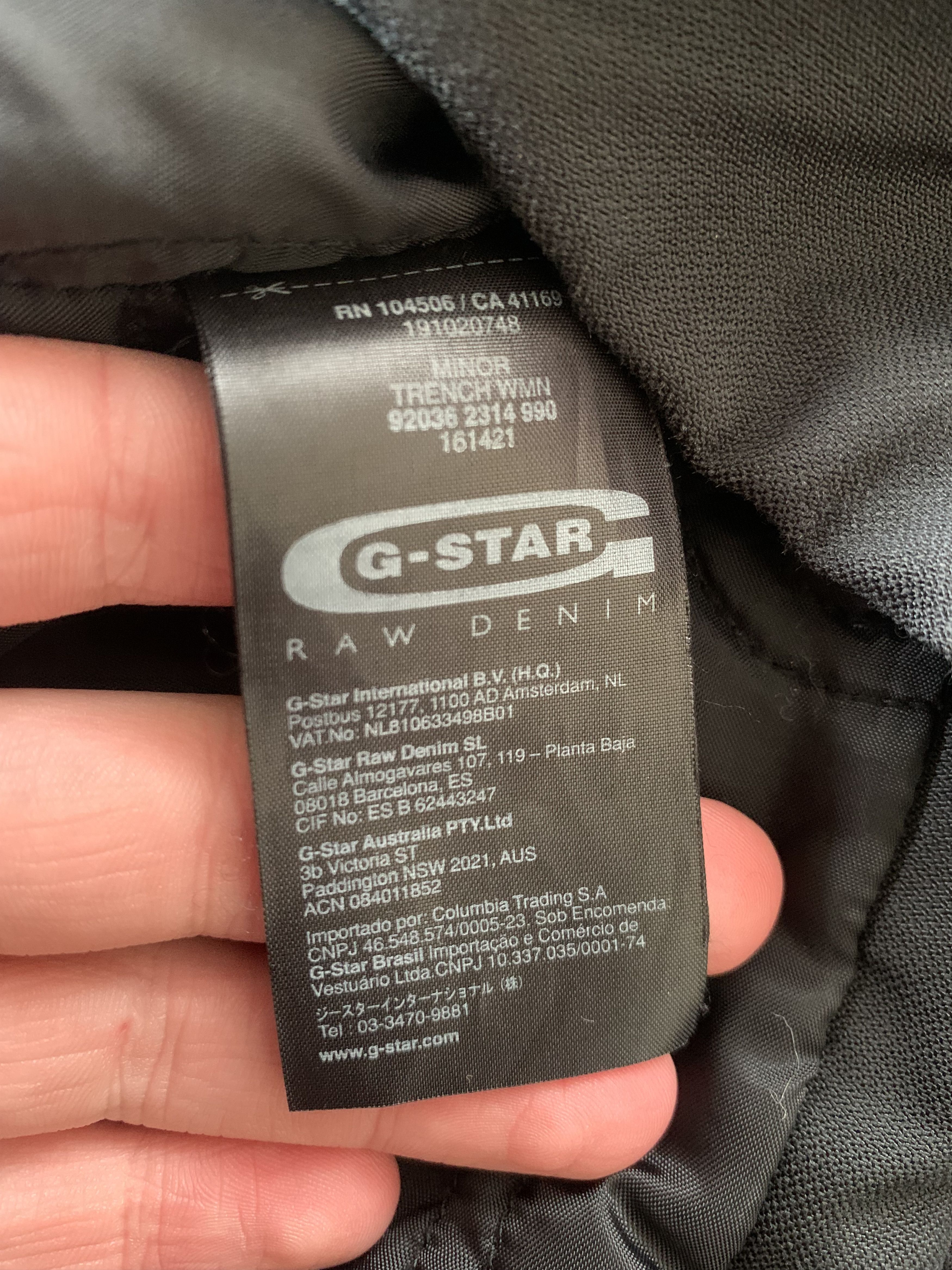 G-Star Womens G Star Raw 3301 Minor Black Trench Coat Size L / US 10 / IT 46 - 7 Thumbnail