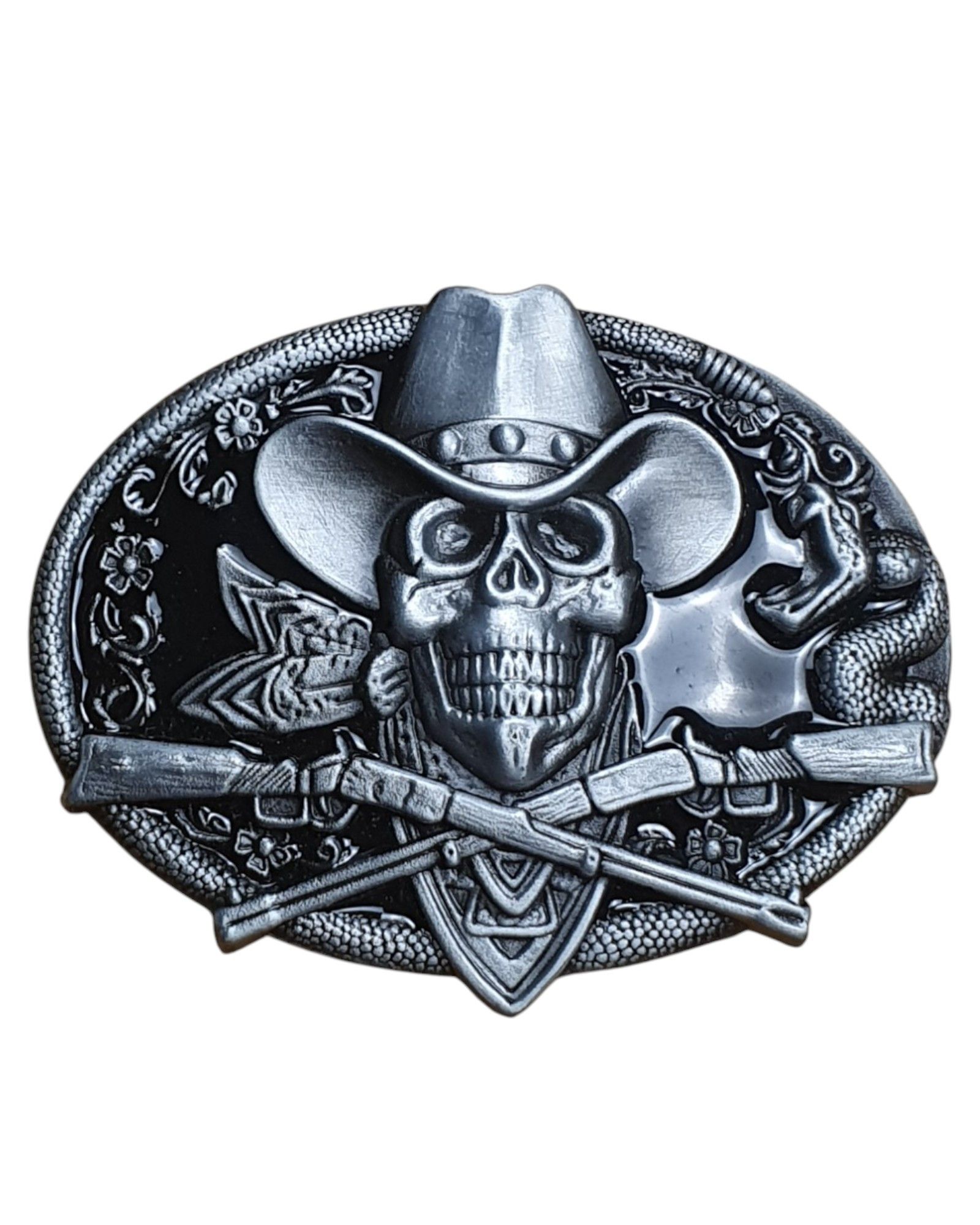 Cowboy Equipment × Vintage Western Skull Cowboy Country Belt Buckle Size ONE SIZE - 1 Thumbnail