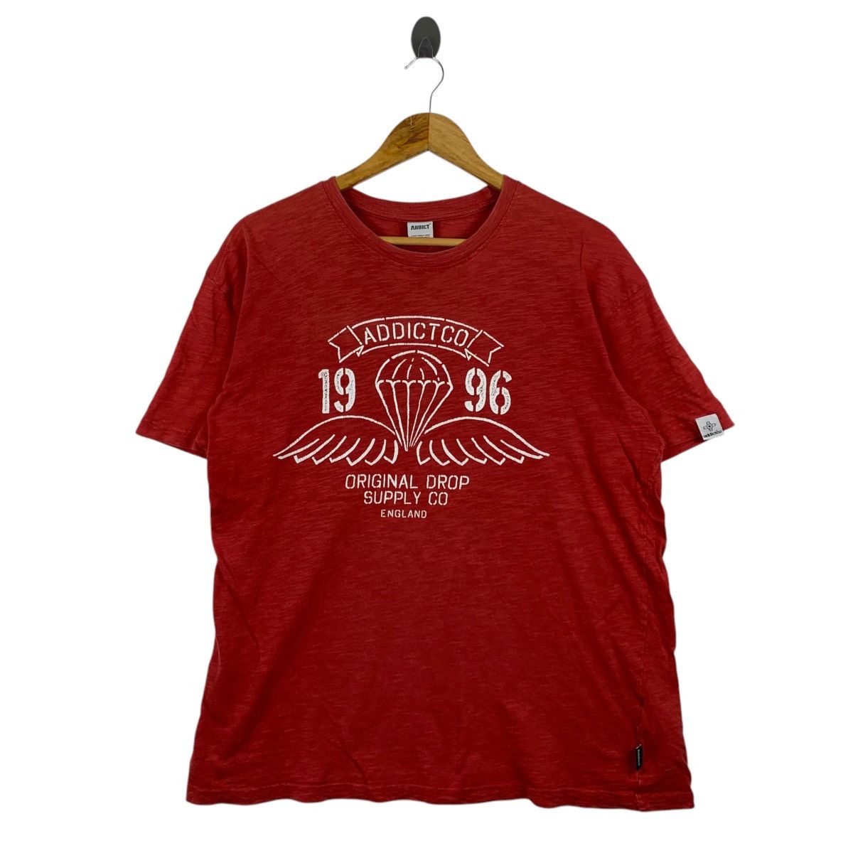 ADDICT ADDICT CO Streetwear Skateboard Brand Print Red Short Shirt Size US L / EU 52-54 / 3 - 1 Thumbnail