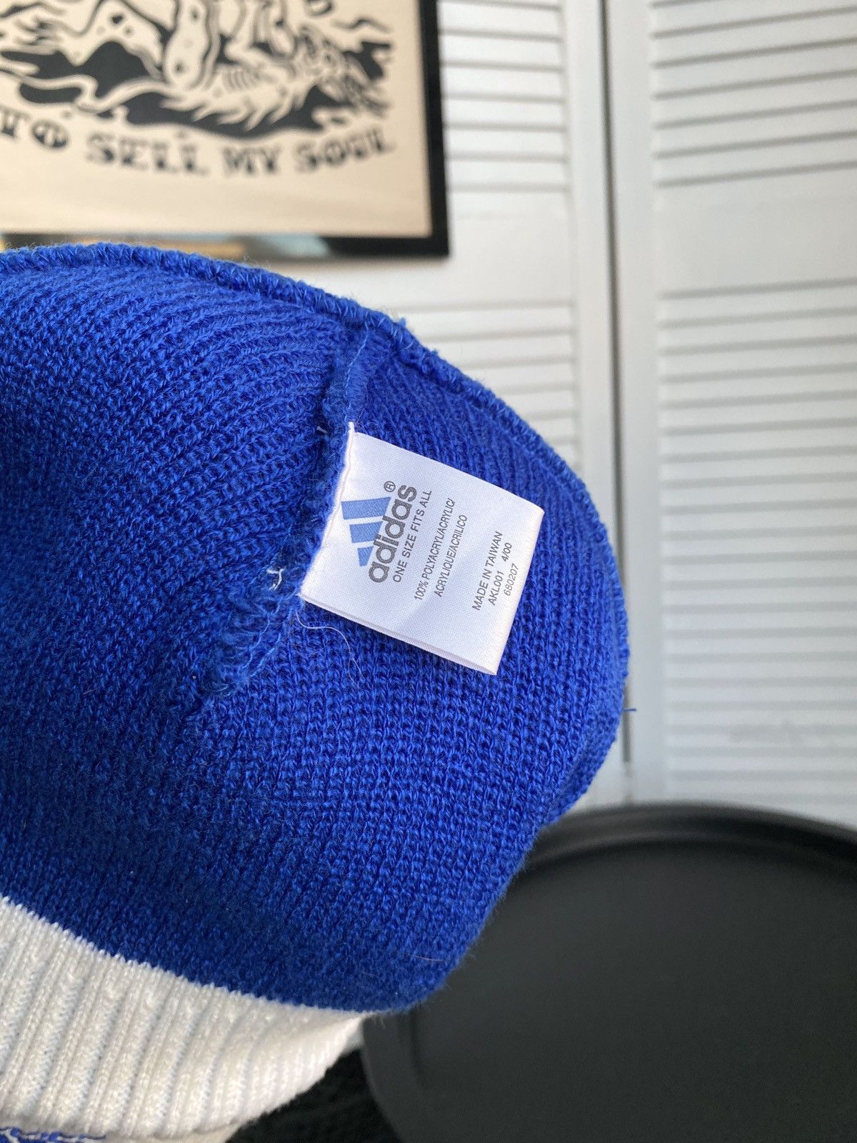 Adidas × Vintage Vintage 90s Adidas Club Brugge KV Soccer Striped Beanie Hat Size ONE SIZE - 11 Thumbnail