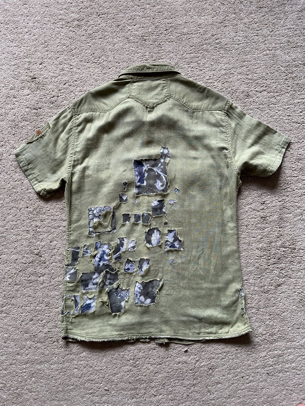 Marithe + Francois Girbaud 1990s Marithe Grancois Girbaud Thrashed Layered Shirt Size US M / EU 48-50 / 2 - 8 Thumbnail