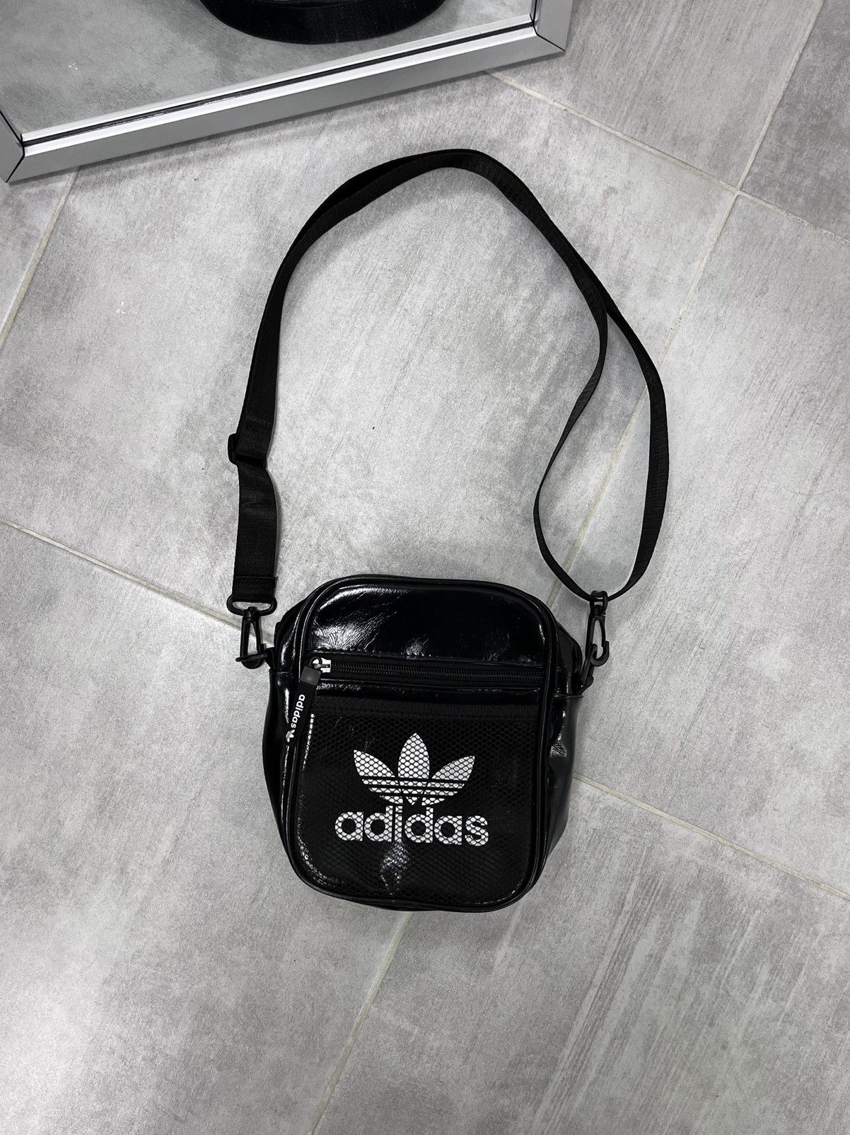 Adidas Vintage Adidas Shoulder Eco Leather Bag Style Retro Firebird Size ONE SIZE - 1 Thumbnail