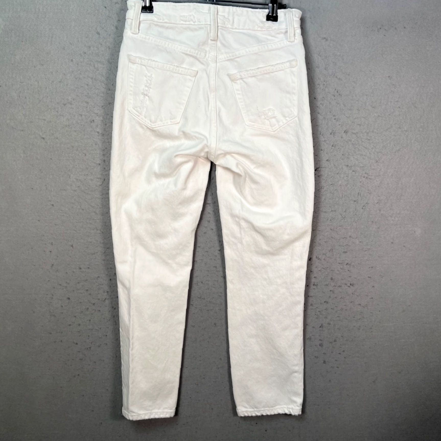 Alexander Wang Alexander Wang Womens Jeans 25 White Distressed Cotton Denim - 5-Pocket Regular Rise Mid Vintage No N/A Size 42" / US 20 - 2 Thumbnail