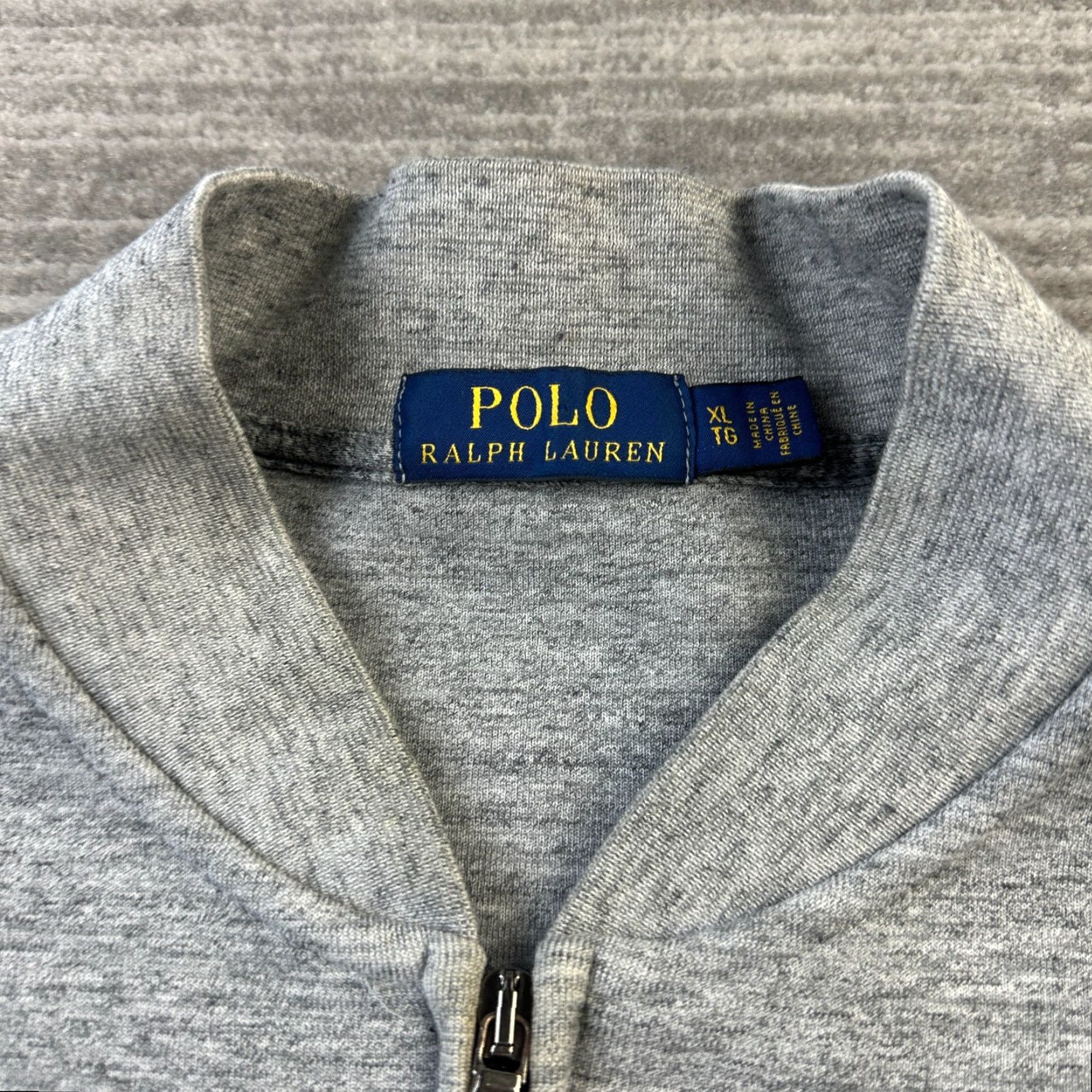 Polo Ralph Lauren Polo Ralph Lauren Jacket Mens XL Gray Double Knit Tech Fleece Bomber Hooded Full Zip Pockets Logo Vintage: No Size US XL / EU 56 / 4 - 6 Thumbnail