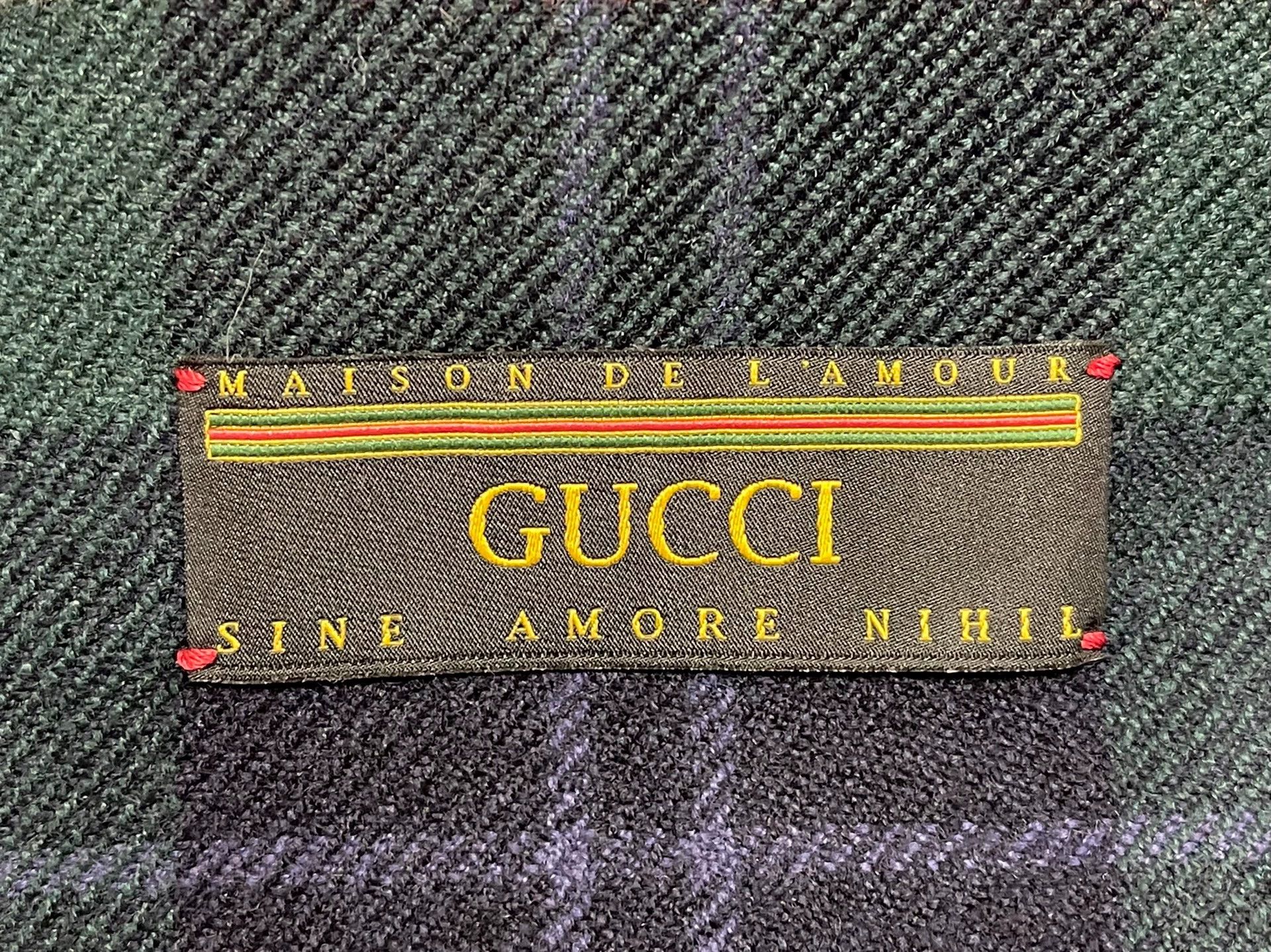 Gucci Gucci Green Check Cashmere Coat 52 Men's Regular Size US L / EU 52-54 / 3 - 8 Thumbnail