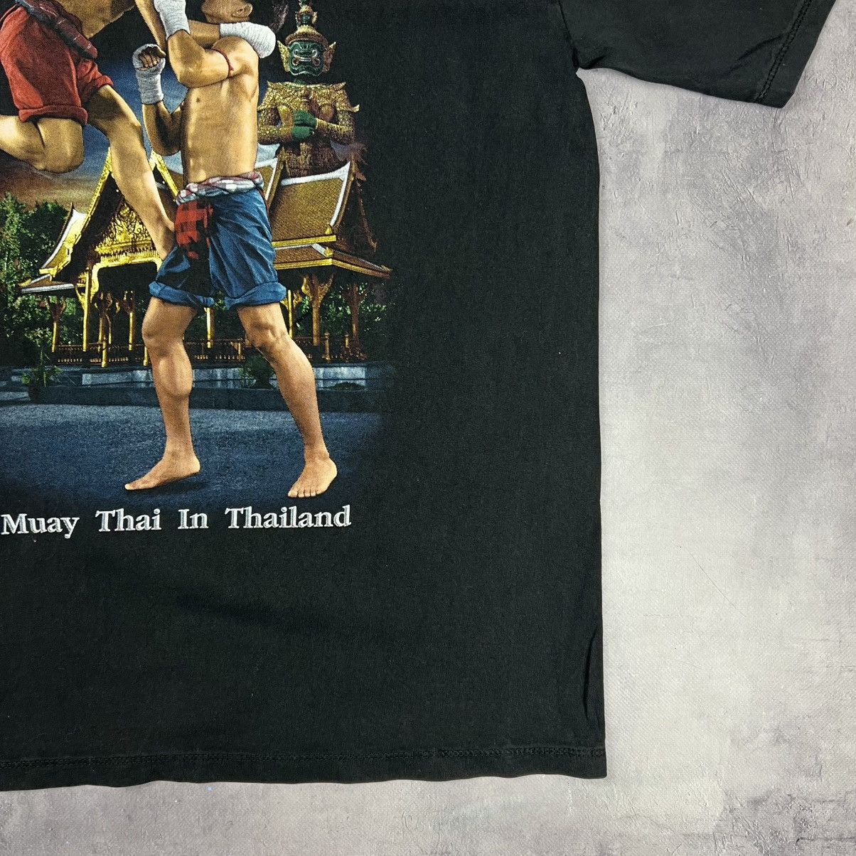 Other Rare! Muay Thai Vintage Big Logo Tee Knife 00s Size US L / EU 52-54 / 3 - 13 Thumbnail