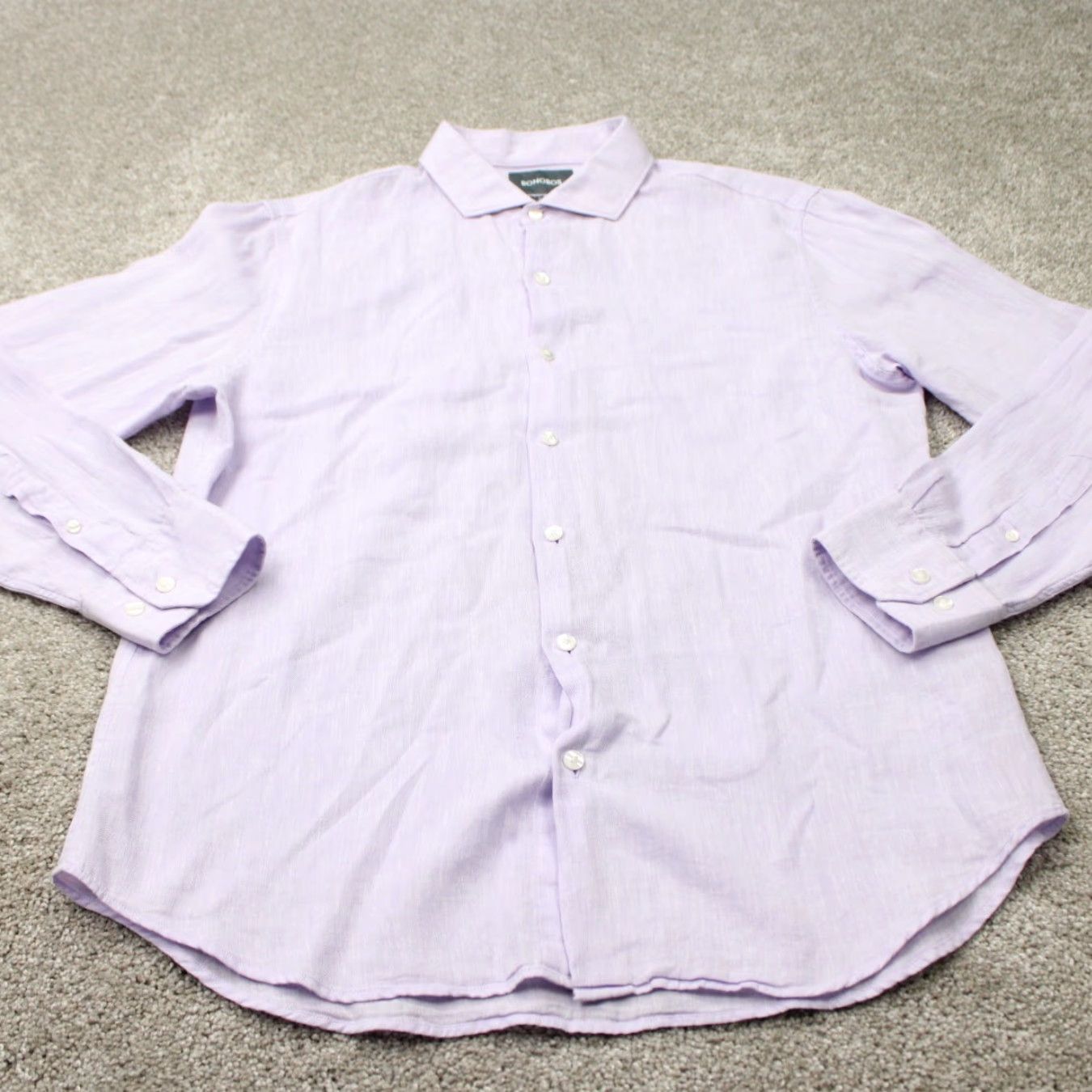 Bonobos Bonobos Shirt Mens Large Pink Slim Fit Linen/Cotton Long Sleeve Cutaway Collar Size US L / EU 52-54 / 3 - 3 Thumbnail