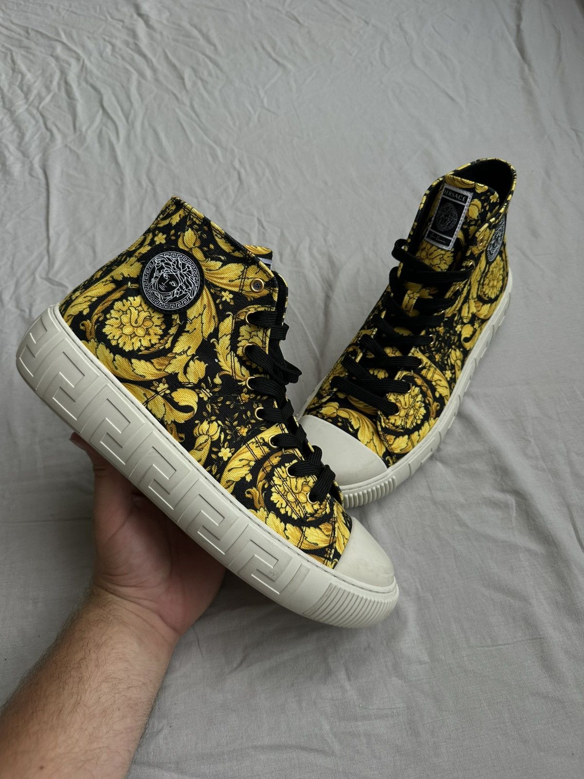 Versace Versace High Top Sneakers Size US 12 / EU 45 - 2 Thumbnail