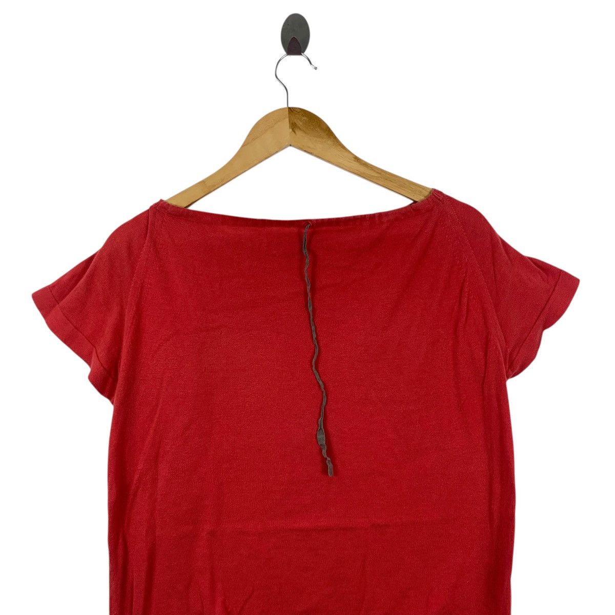 Vintage CIVIDINI ITALY Brand Knitwear Red Short Sleeve Tshirt Size S / US 4 / IT 40 - 2 Thumbnail
