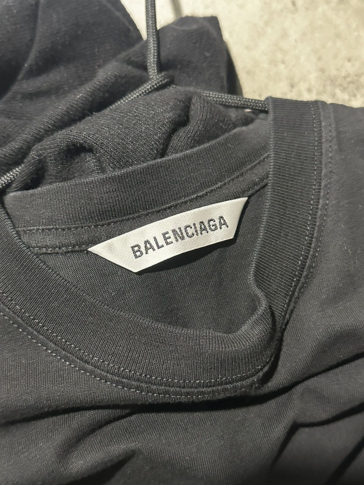 Balenciaga balenciaga logo black tee Size US S / EU 44-46 / 1 - 3 Thumbnail