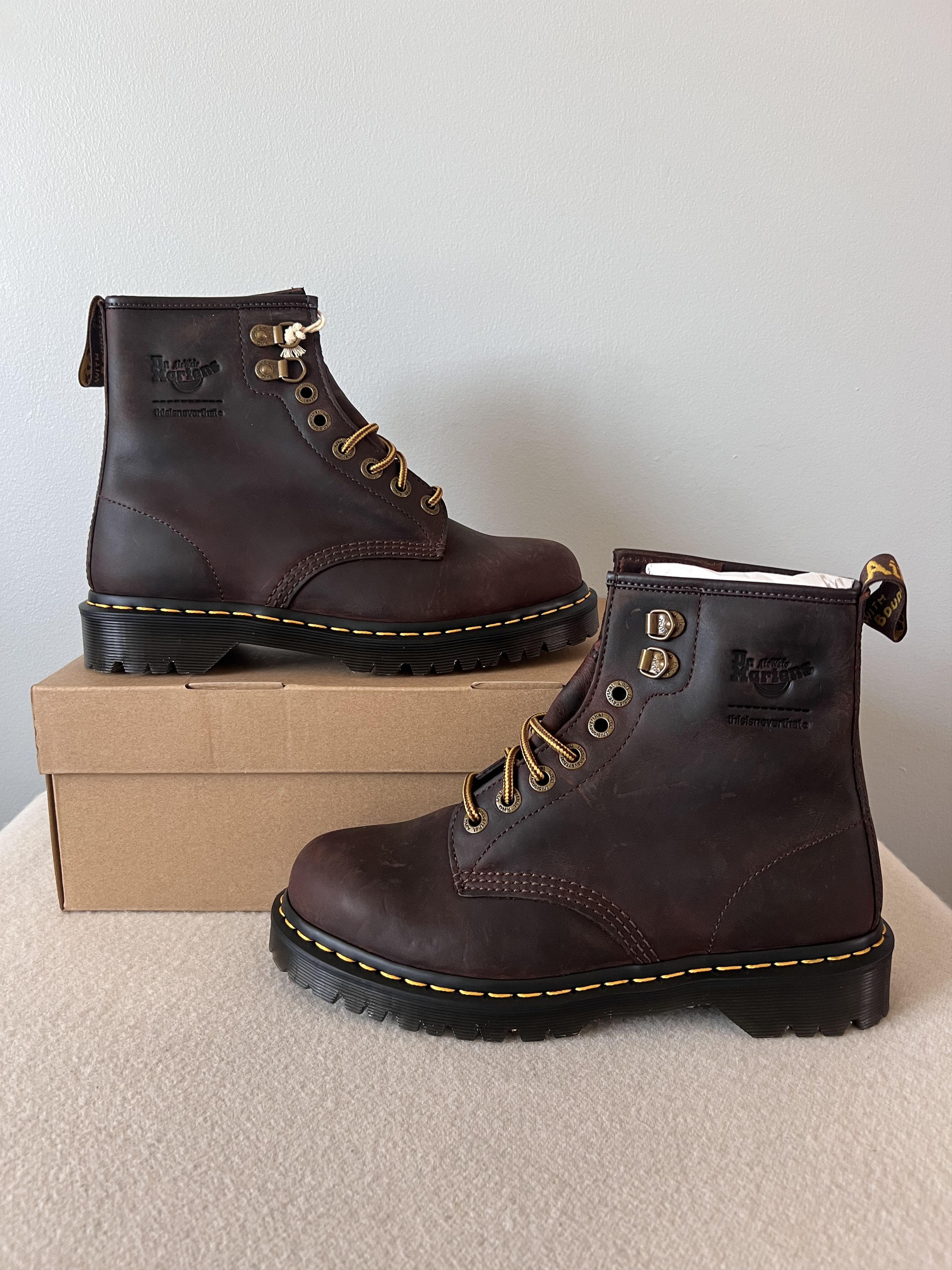 Dr. Martens Dr. Martens thisisneverthat 1460 Boots Chestnut Brown Tint Size US 13 / EU 46 - 2 Thumbnail