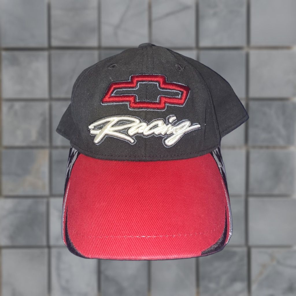 NASCAR VINTAGE Chevrolet Racing NASCAR Adjustable Hat Cap Black Red Men’s Size ONE SIZE - 1 Thumbnail
