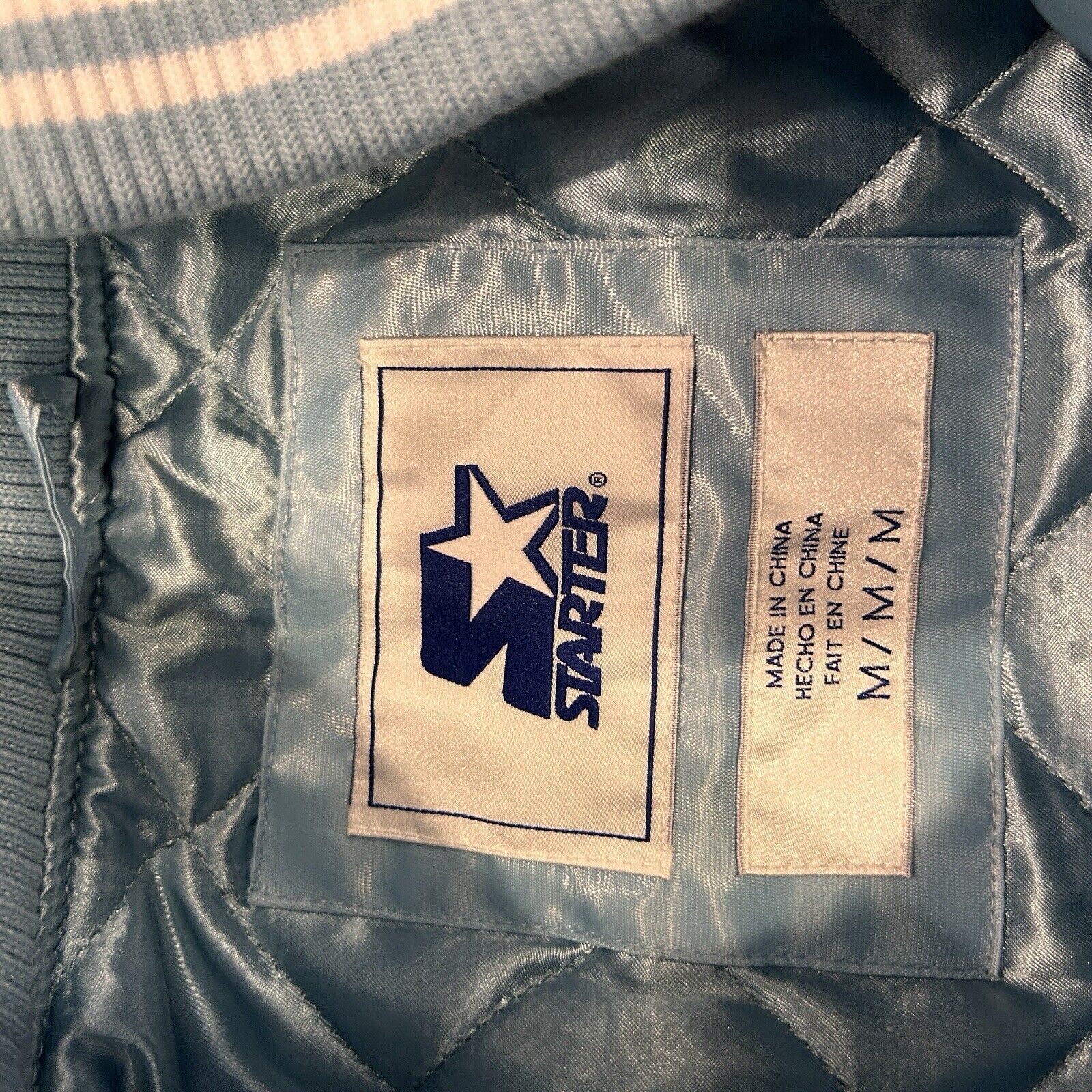 NFL HOUSTON OILERS STARTER SATIN BOMBER NFL PRO LINE SKY BLUE Size US M / EU 48-50 / 2 - 6 Thumbnail
